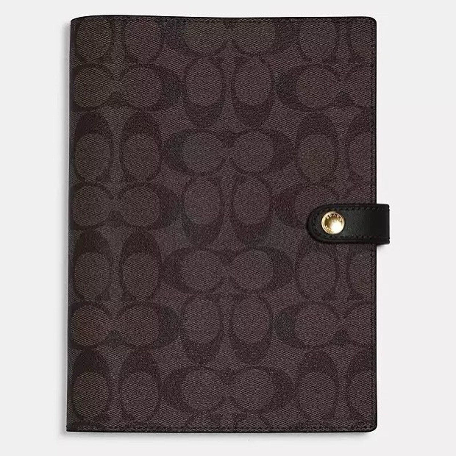 Coach NWT Coach Snap Notebook 222 Walnut Black Smooth leather Size ONE SIZE - 5 Thumbnail