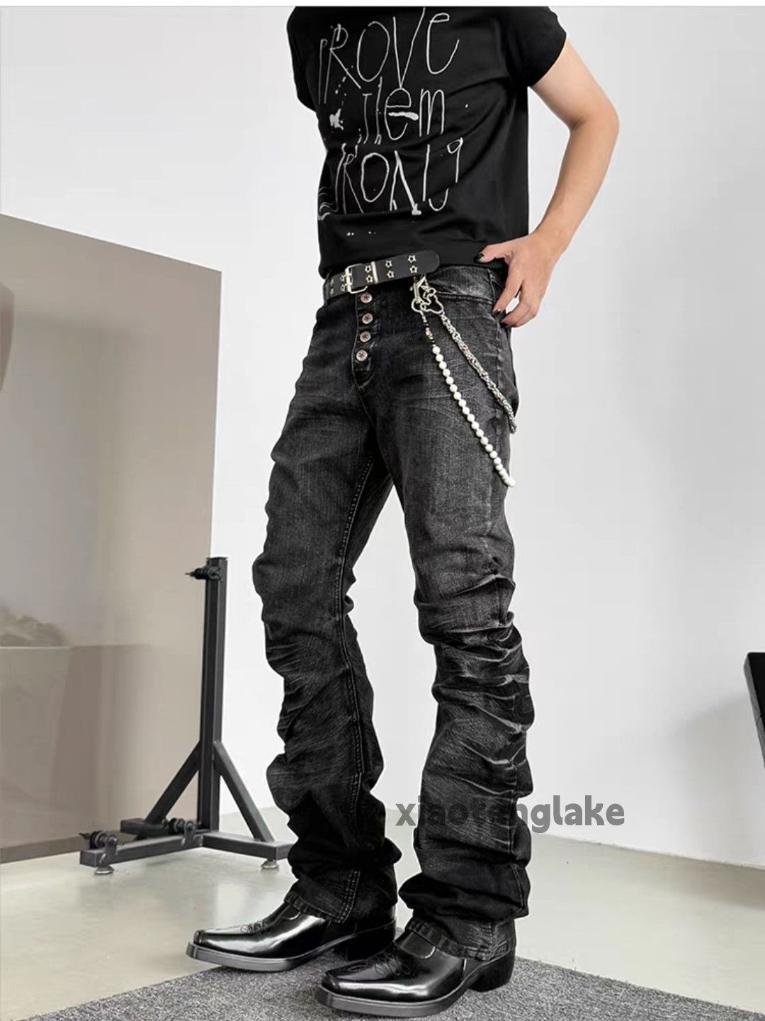 Jean Utility washed faded hiphop yuppie punk grunge bootcut jeans Size US 32 / EU 48 - 1 Thumbnail