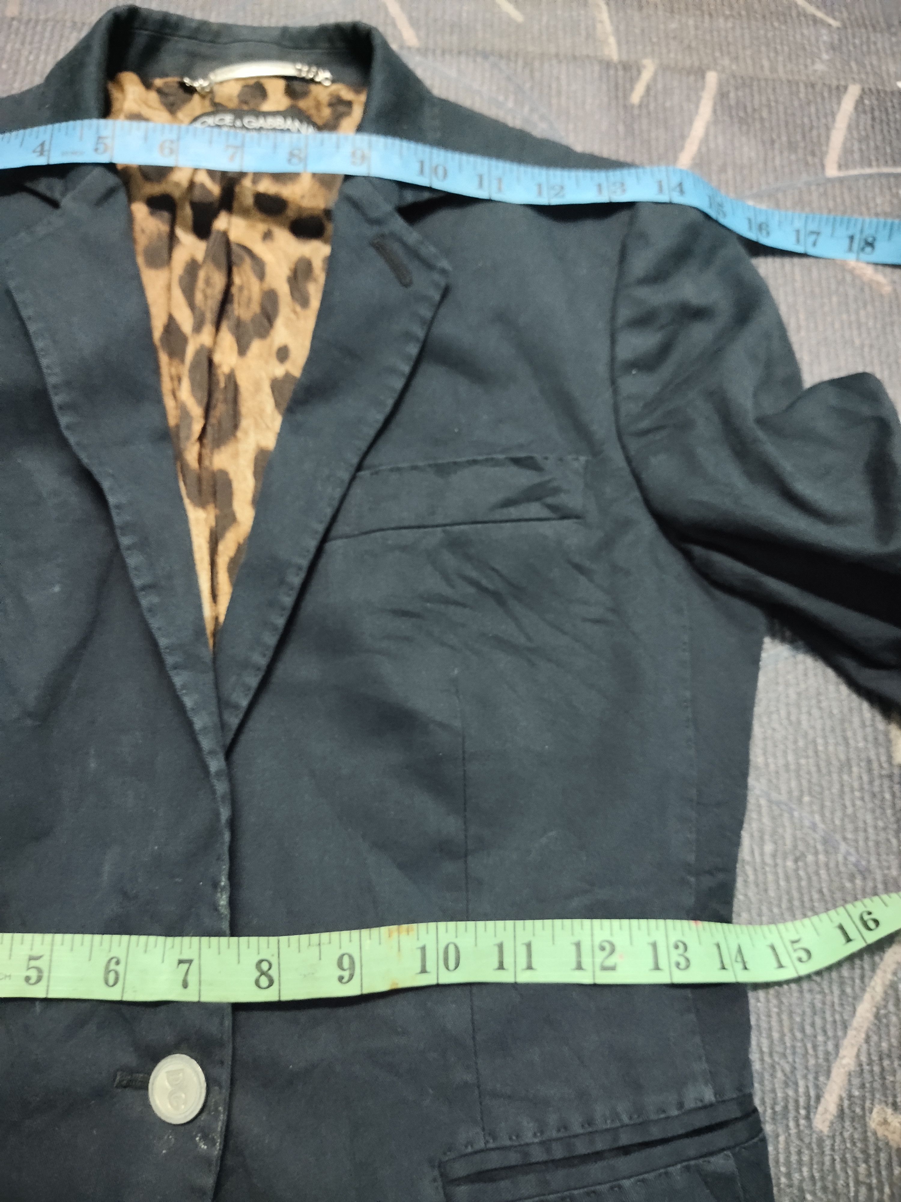 Dolce & Gabbana × Vintage Dolce & Gabbana Velour Leopard Blazer Size XS / US 0-2 / IT 36-38 - 8 Thumbnail