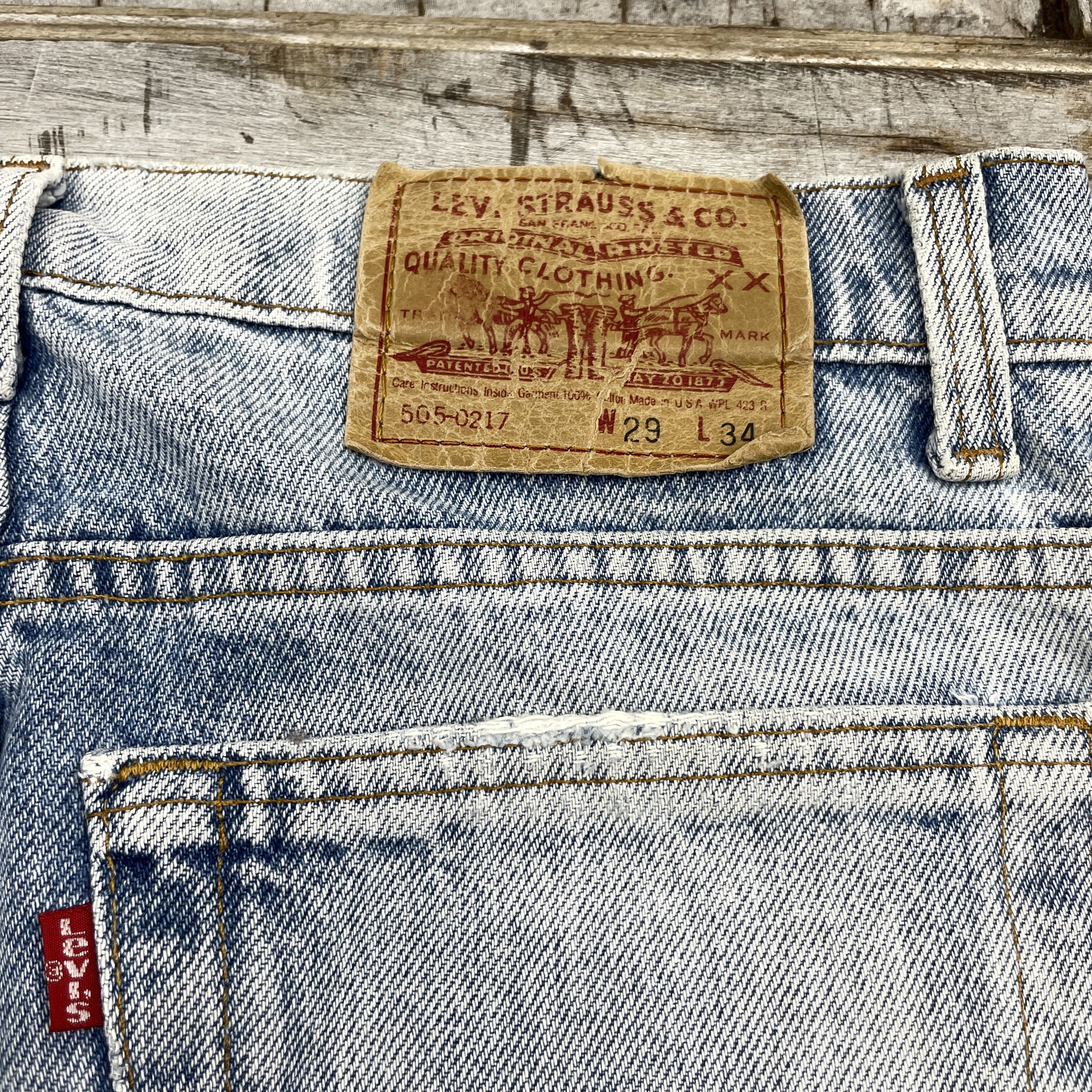Levi's Vintage Levi's 505 Blue Light Wash Distressed Jeans-WC312 Size US 29 - 8 Thumbnail