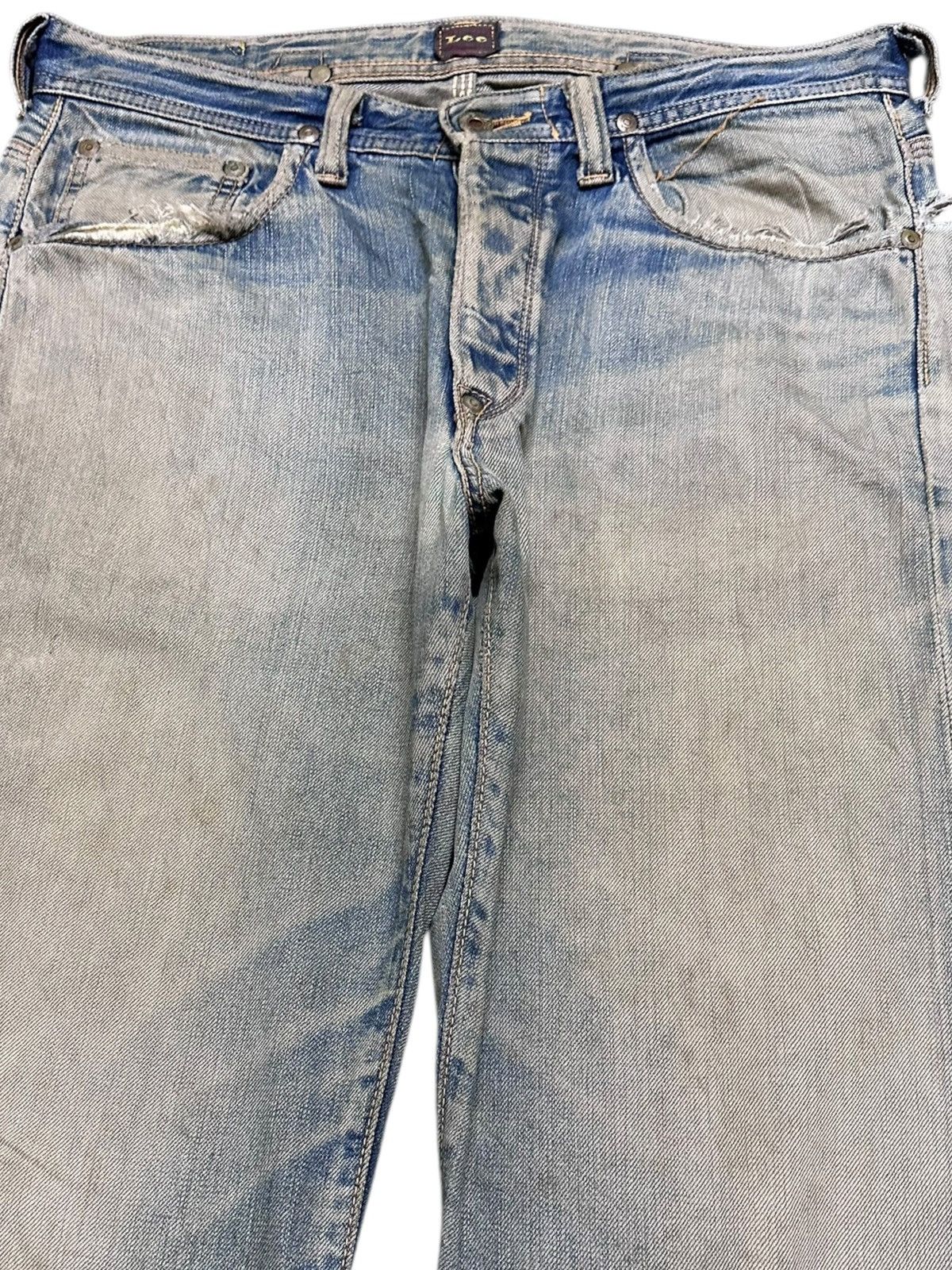 Lee Vintage Lee Union Made Selvedge Mudwash Distressd Denim Size US 32 / EU 48 - 2 Thumbnail