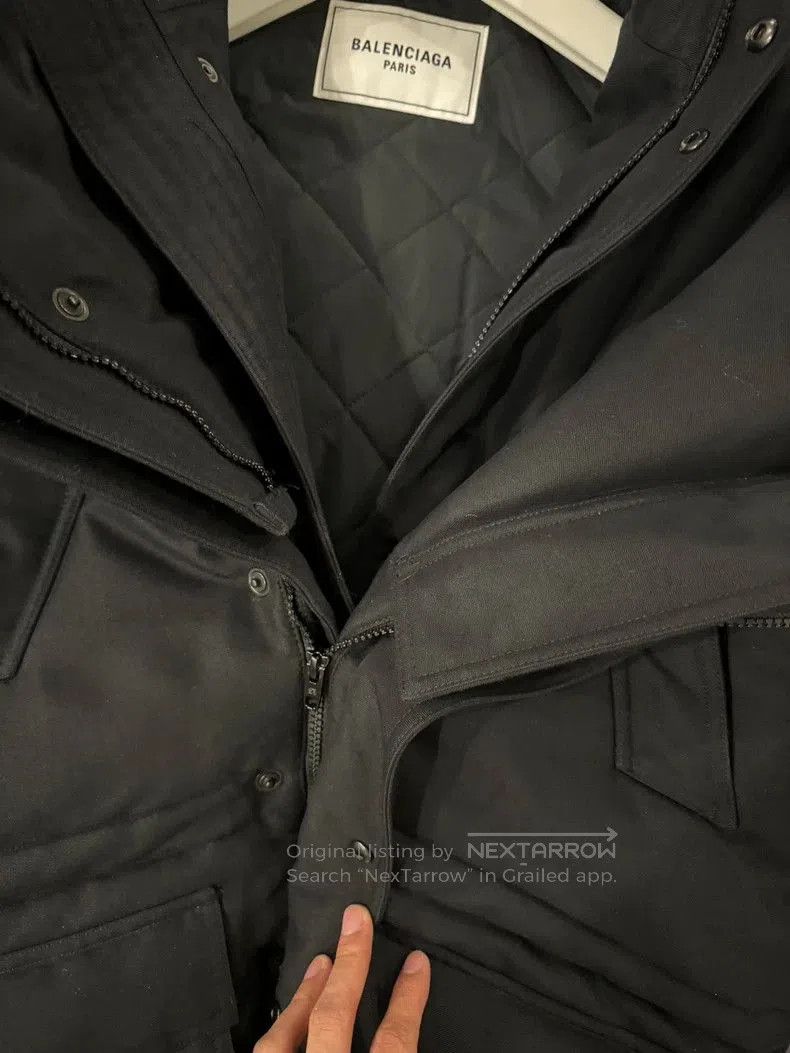 Balenciaga Black Double Layer Down Jacket. Size US M / EU 48-50 / 2 - 6 Thumbnail