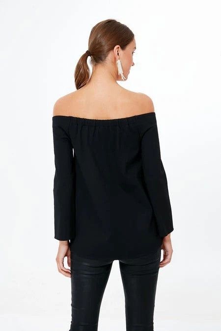 Vacation Tuckernuck Blouse Miranda Off Shoulder 3/4 Sleeve Pullover Size M / US 6-8 / IT 42-44 - 3 Thumbnail