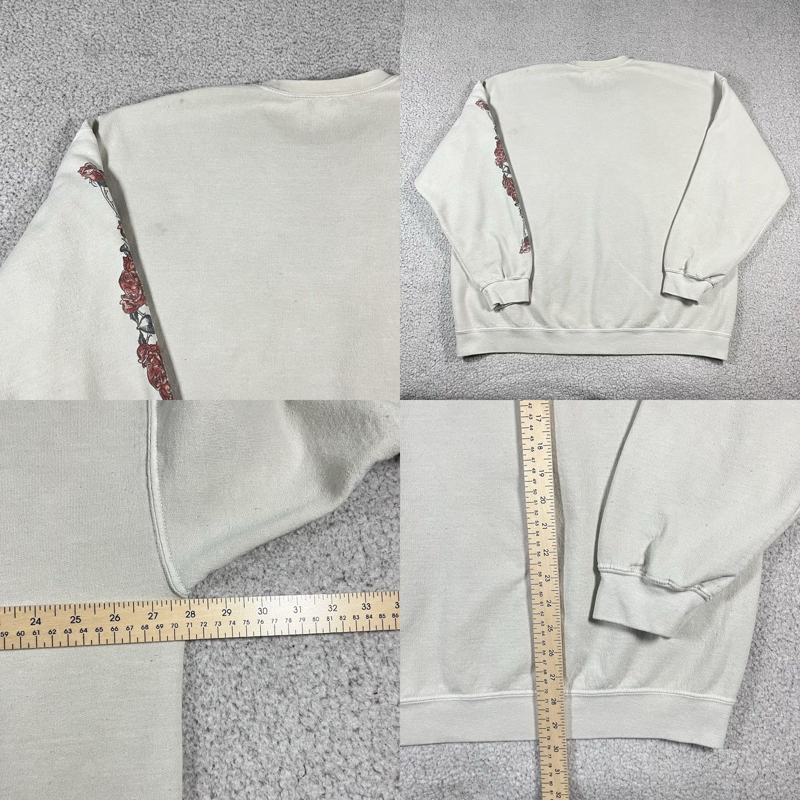 Logo 7 Grateful Dead Sweatshirt Mens M Graphic Print Oversized Logo Beiges Cotton Fleece Crew Neck Long Sleeve Size US M / EU 48-50 / 2 - 9 Thumbnail