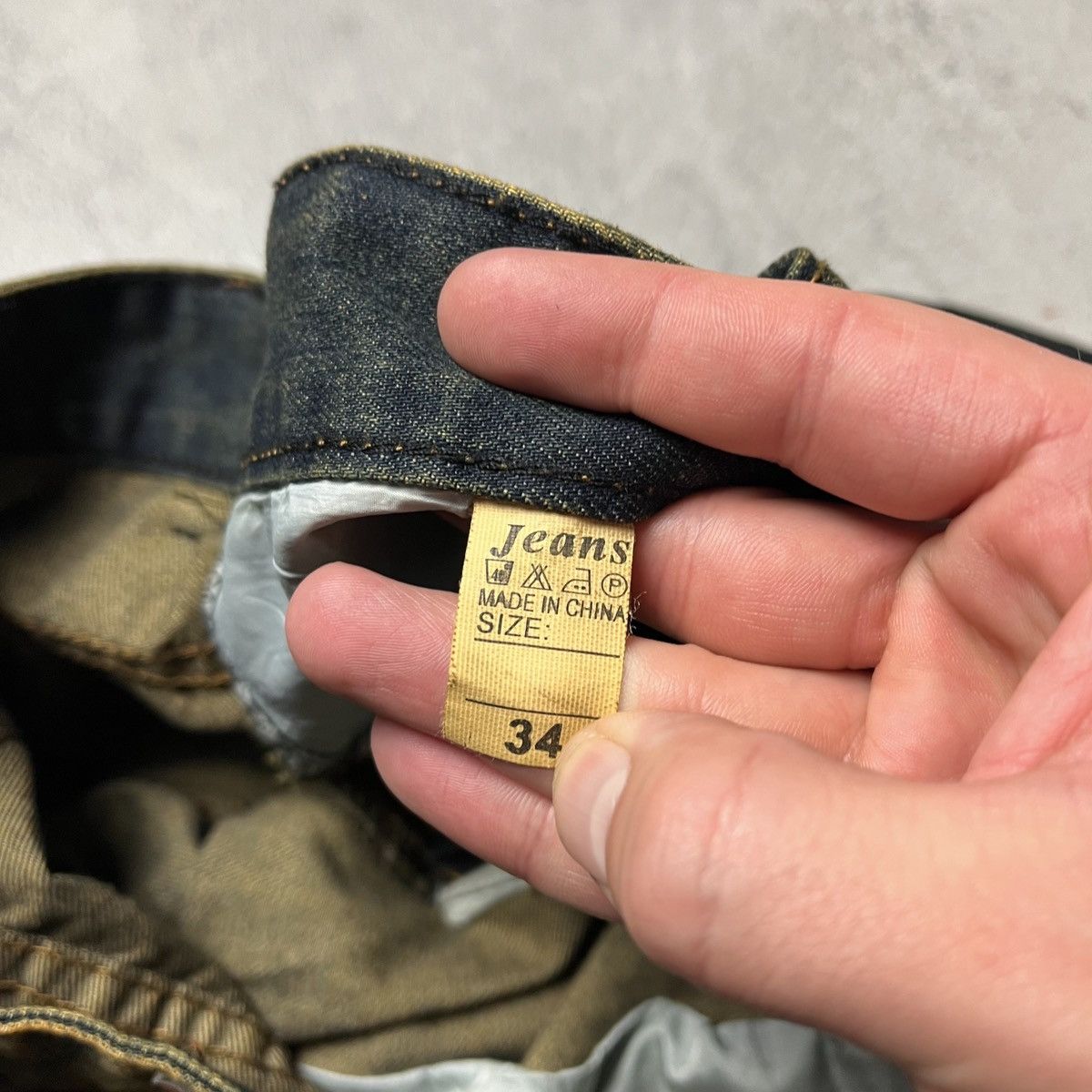 Japanese Brand Crazy Jeans Dirty Pants faded denim thrashed distressed Size US 37 - 10 Thumbnail