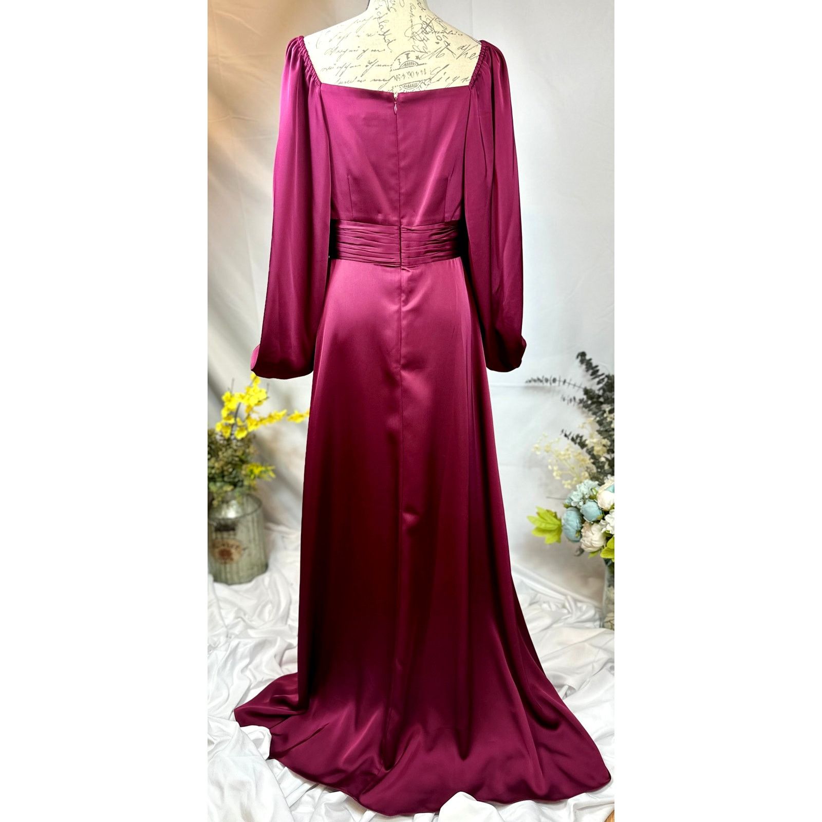 Sachin & Babi Sachin & Babi Women's Burgundy Bryant Gown Front Slit 6 Size M / US 6-8 / IT 42-44 - 9 Thumbnail