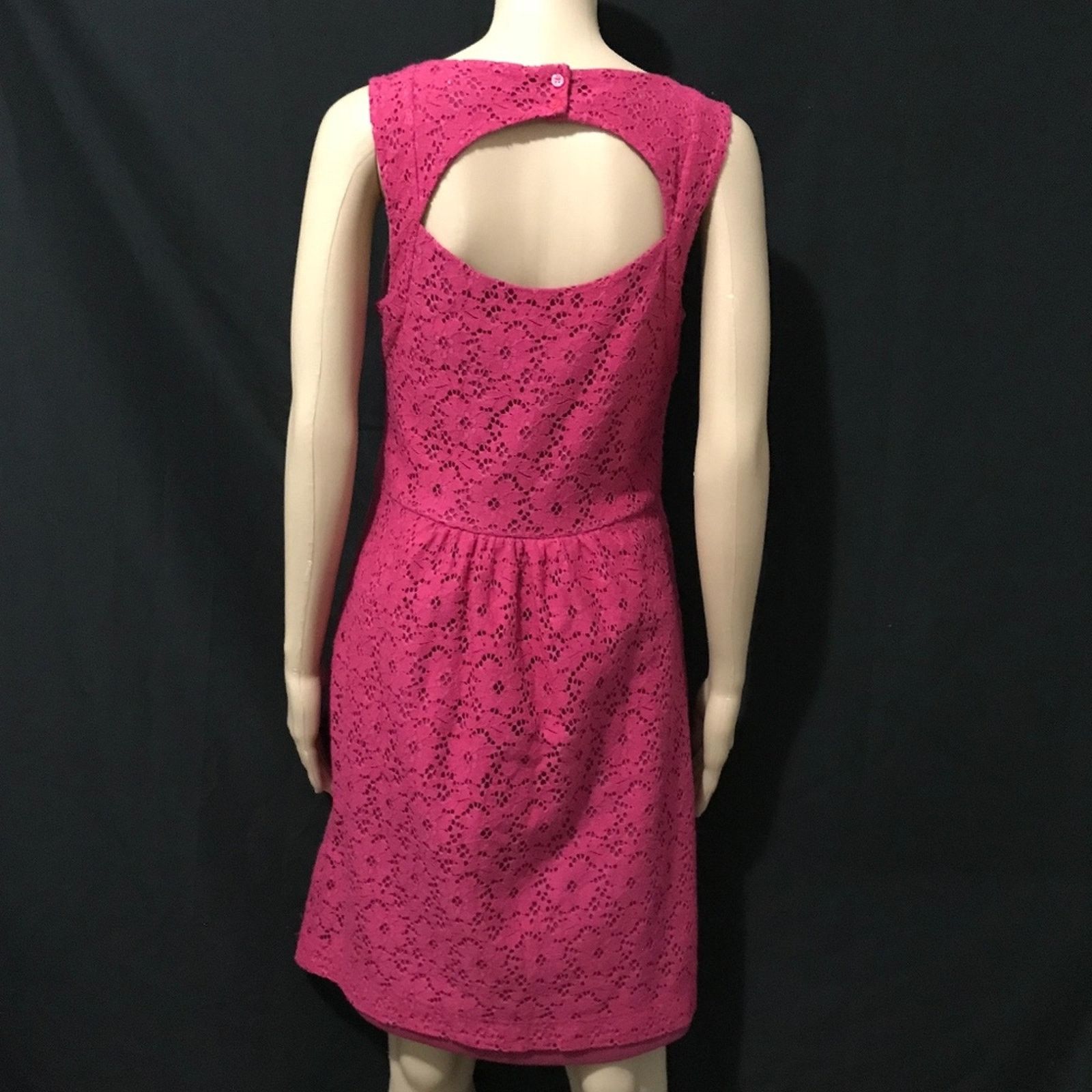 Anthropologie Anthropologie Deletta Silverfield Pink Lace Eyelet Dress M Size M / US 6-8 / IT 42-44 - 7 Thumbnail