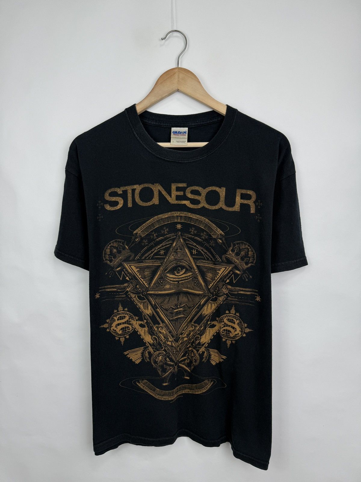 Gildan 🇺🇸 Vintage Stone Sour Audio Secrecy 2010 T-Shirt Hard Rock Size US L / EU 52-54 / 3 - 2 Thumbnail