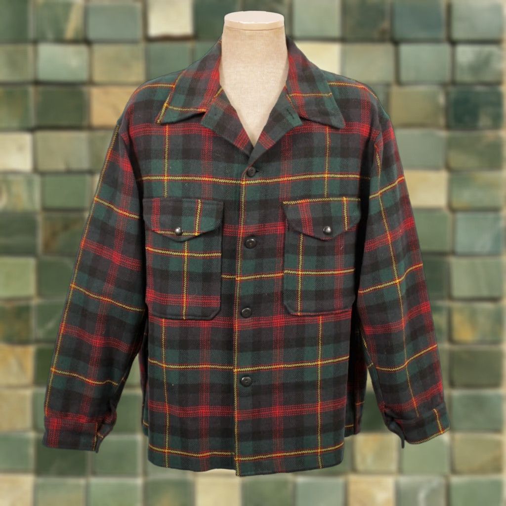 Pendleton VINTAGE Pendleton 60s 70s Jacket Shirt Wool Green XL Mens Size US XL / EU 56 / 4 - 1 Thumbnail