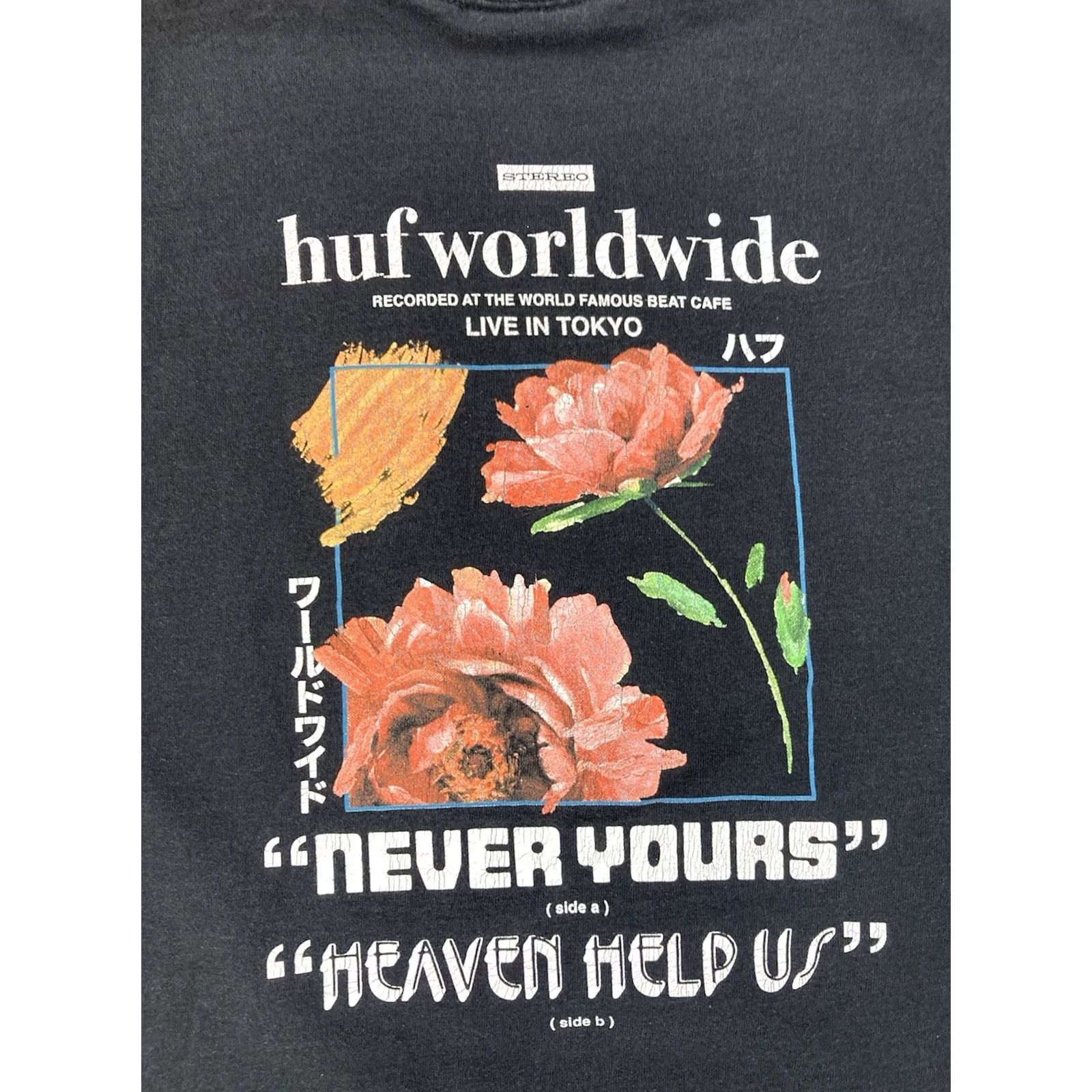 Huf HUF T-Shirt Men Medium Graphic Print Crew Neck Short Sleeve Black Size US M / EU 48-50 / 2 - 2 Thumbnail