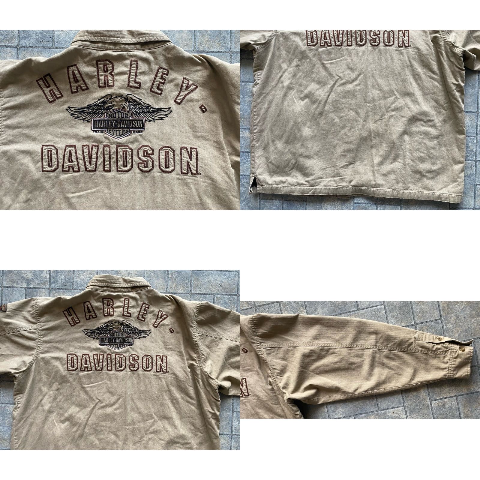 Harley Davidson VINTAGE Harley-Davidson Button-Up Shirt Flannel Lined Embroidered Pockets XL Men Missing Button Repair Needed Size US XL / EU 56 / 4 - 11 Thumbnail