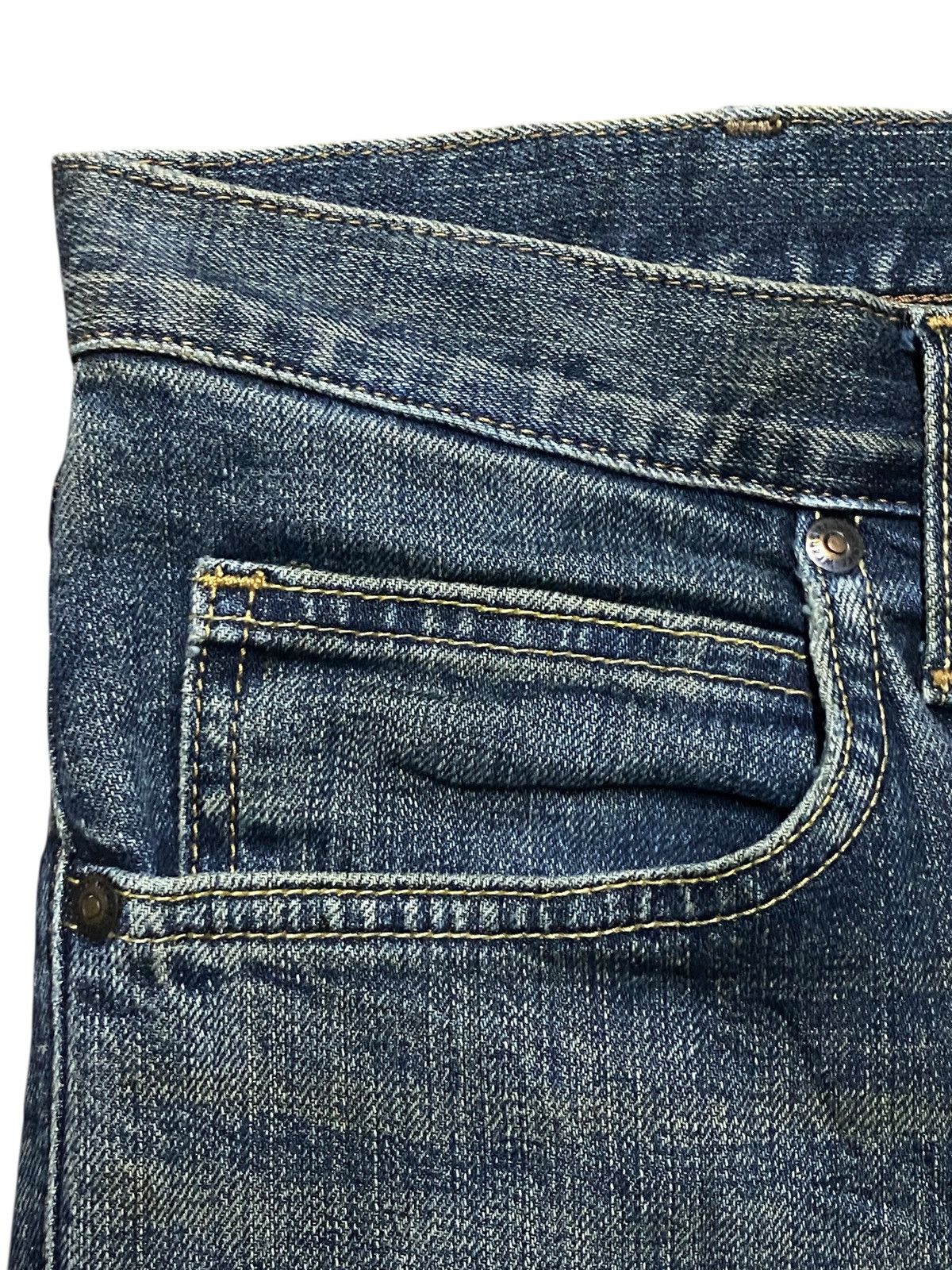 KOZABURO × Wrangler Wrangler 1970 Mud Wash Distressed Straight Jeans Size US 33 - 10 Thumbnail