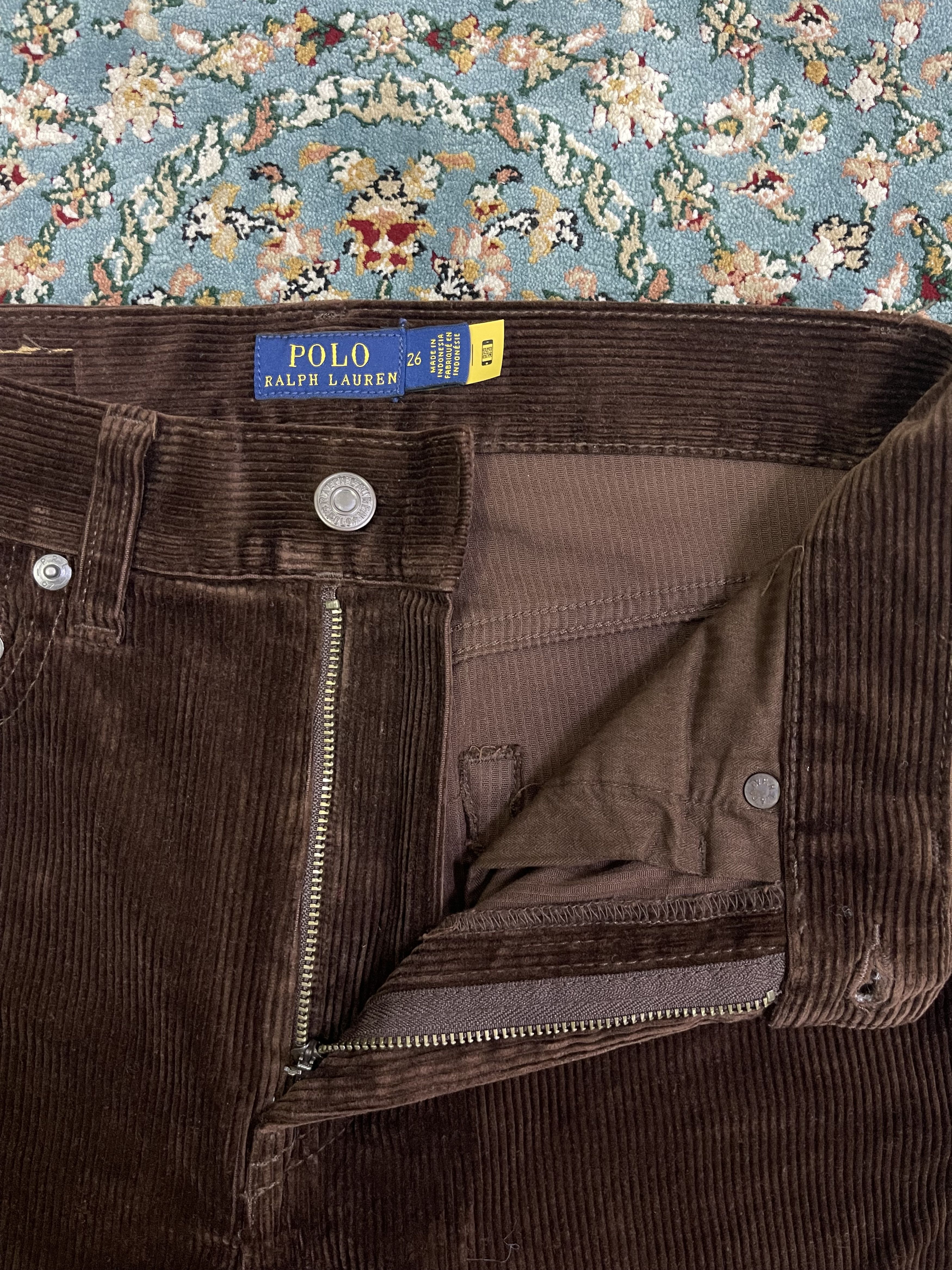 Polo Ralph Lauren Straight Fit High-Rise Corduroy Trousers Pant Size 26" / US 2 / IT 38 - 3 Thumbnail