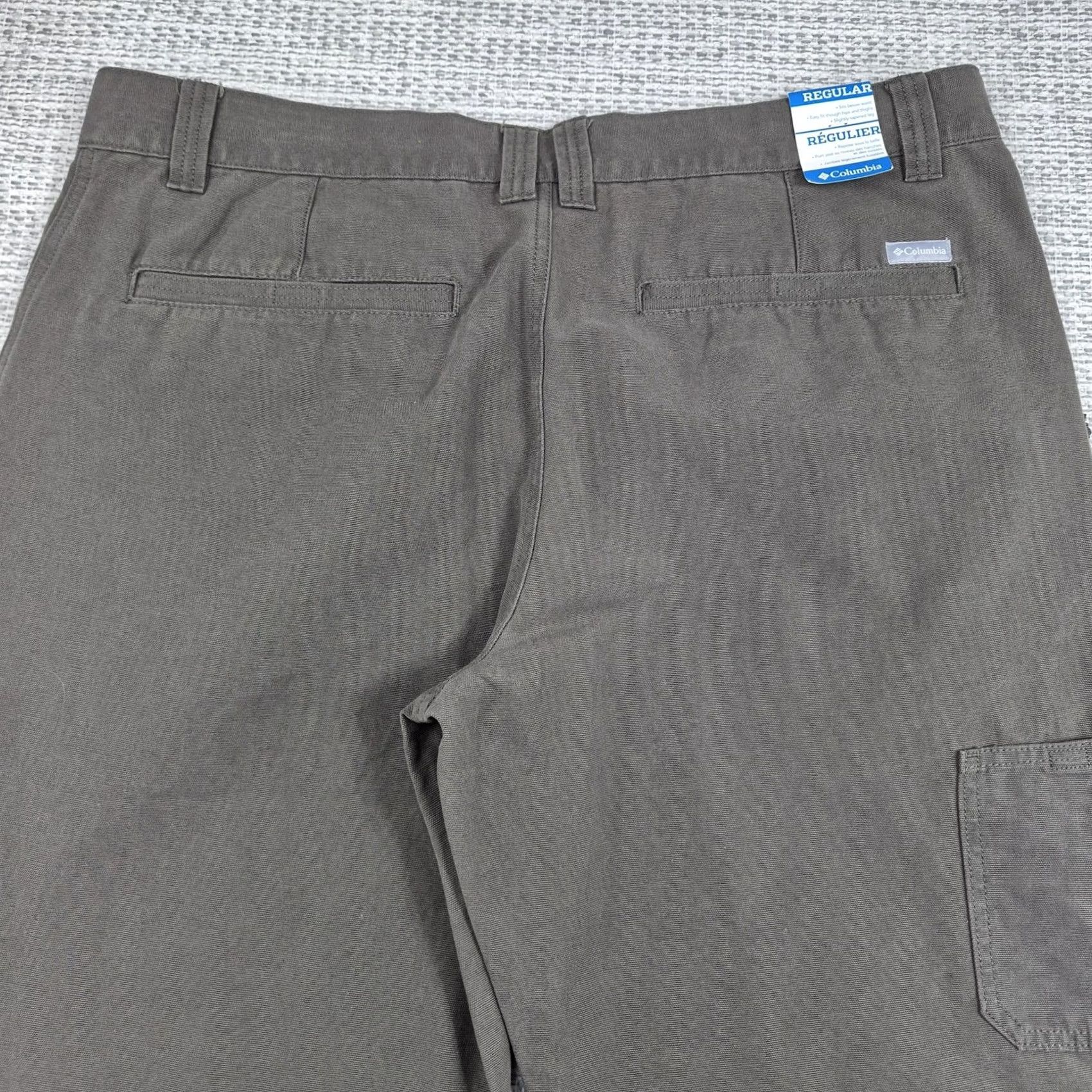 Vintage Columbia Cargo Pants Mens 38x30 Brown Canvas Regular Fit Tapered Casual Workwear Pants Size US 38 / EU 54 - 3 Thumbnail