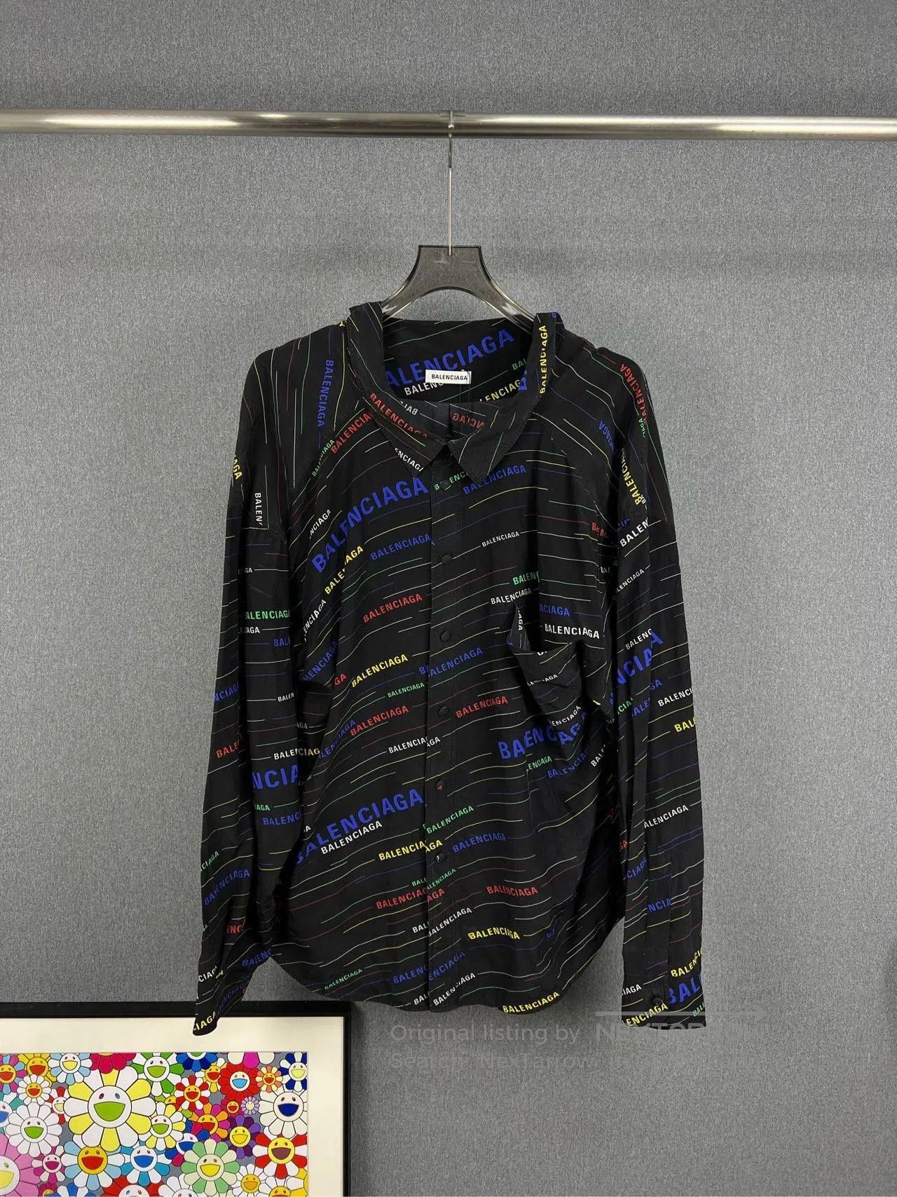Balenciaga Balenciaga Colorful Logo Print Shirt. Size XXS / US 00 / IT 34 - 1 Thumbnail