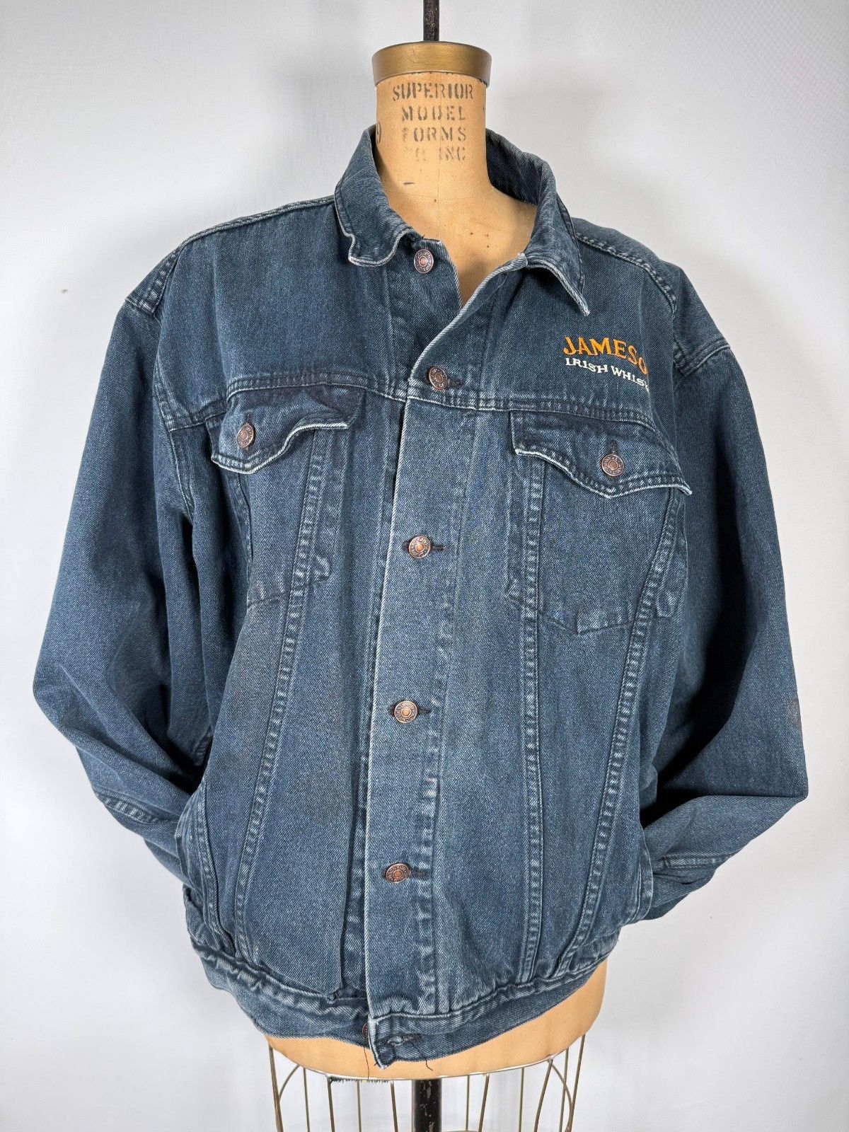 Vintage Vintage Jameson Whisky Back Embroidery Denim Jacket Size US L / EU 52-54 / 3 - 1 Thumbnail