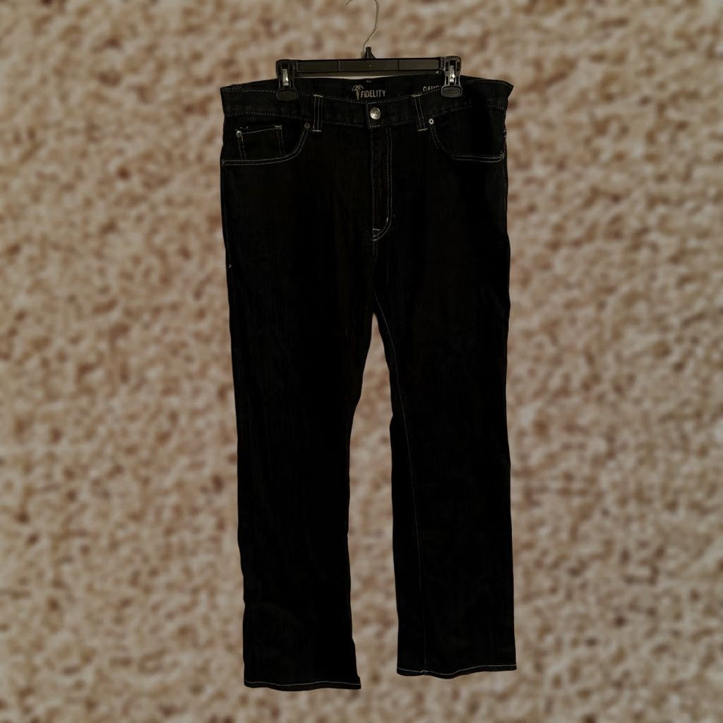 Vintage Fidelity Jeans Men's 38x34 Dark Pacific Wash Cotton Stretch Made in USA Size US 38 / EU 54 - 1 Thumbnail