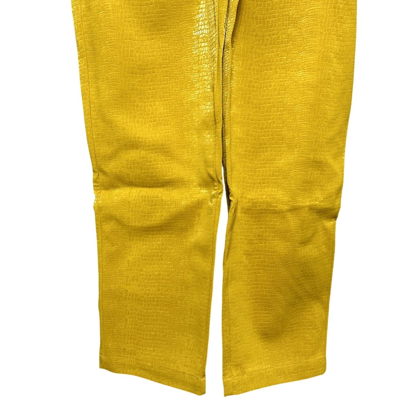 Other Royalty By Maluma Pants Faux Leather High Waisted Yellow 0 Size 25" / US 0 / IT 36 - 4 Thumbnail