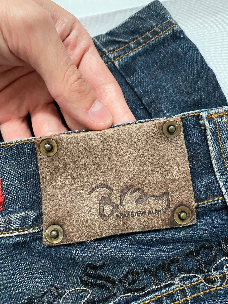 Bray Steve Alan × Designer Bray Steve Alan Distressed Jeans Straight Fit Size US 31 - 10 Thumbnail