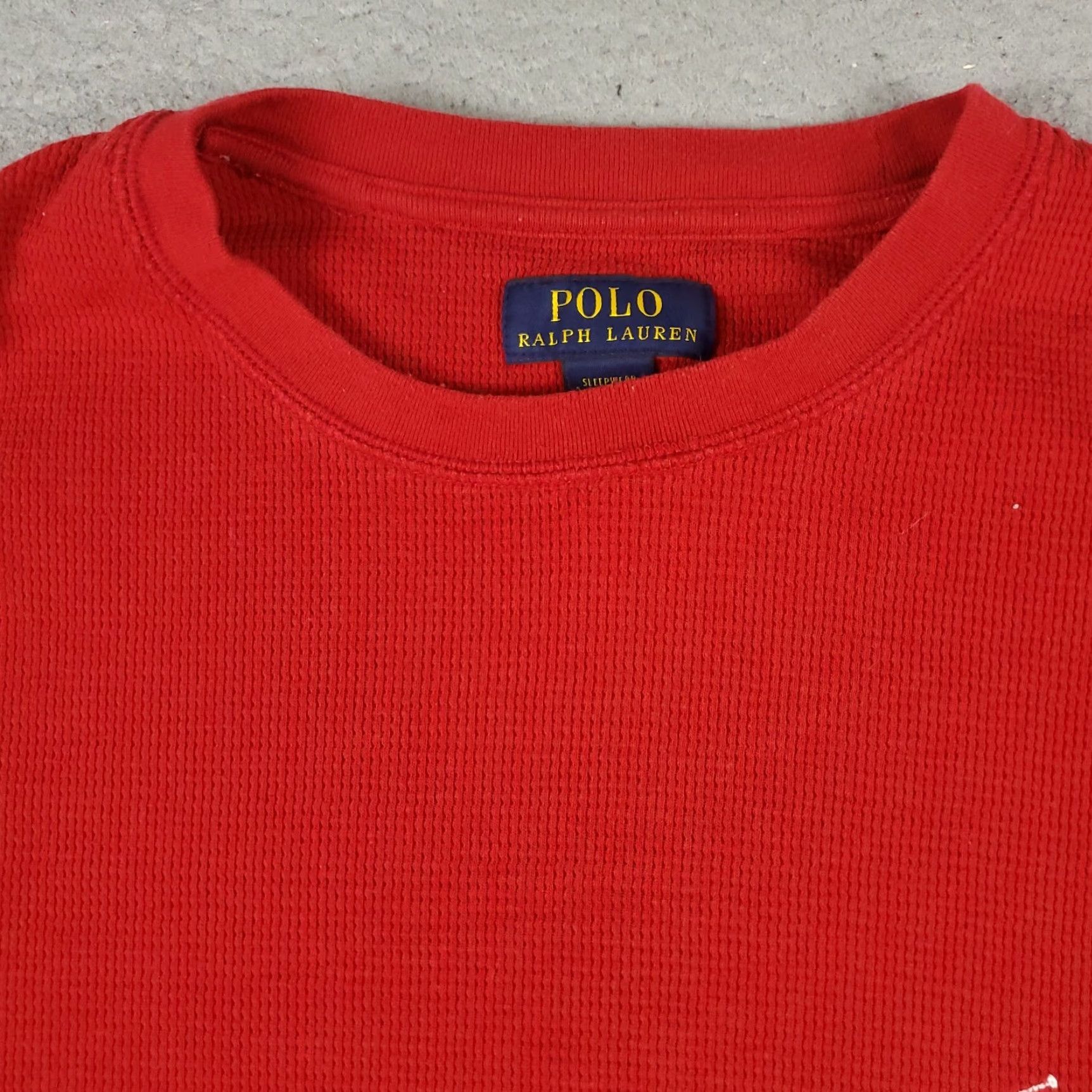 Ralph Lauren Ralph Lauren Men's XL Red Thermal Long Sleeve T-Shirt Crew Neck Waffle Knit Size US XL / EU 56 / 4 - 3 Thumbnail