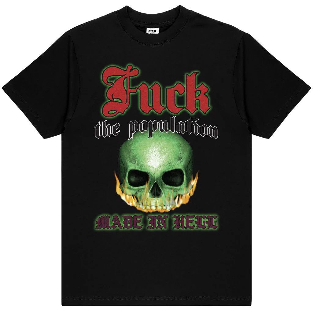 Fuck The Population FTP Flaming Skull Tee Black Size US L / EU 52-54 / 3 - 1 Preview