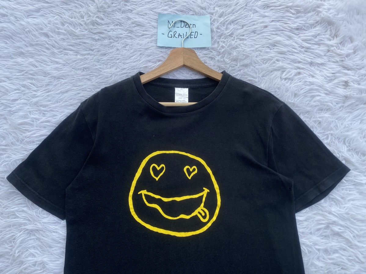 Number (N)ine Rare Vintage Number Nine x Nirvana Smiley Face Tshirt Size US S / EU 44-46 / 1 - 5 Thumbnail
