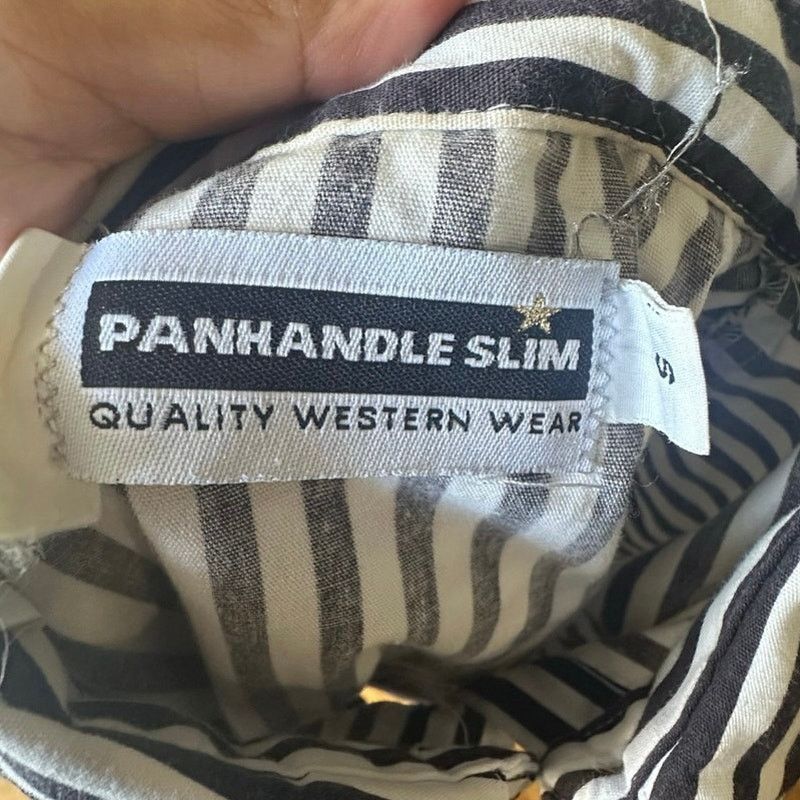 Panhandle Slim Vintage Panhandle Slim Western Black White Striped Shirt Size US S / EU 44-46 / 1 - 6 Thumbnail