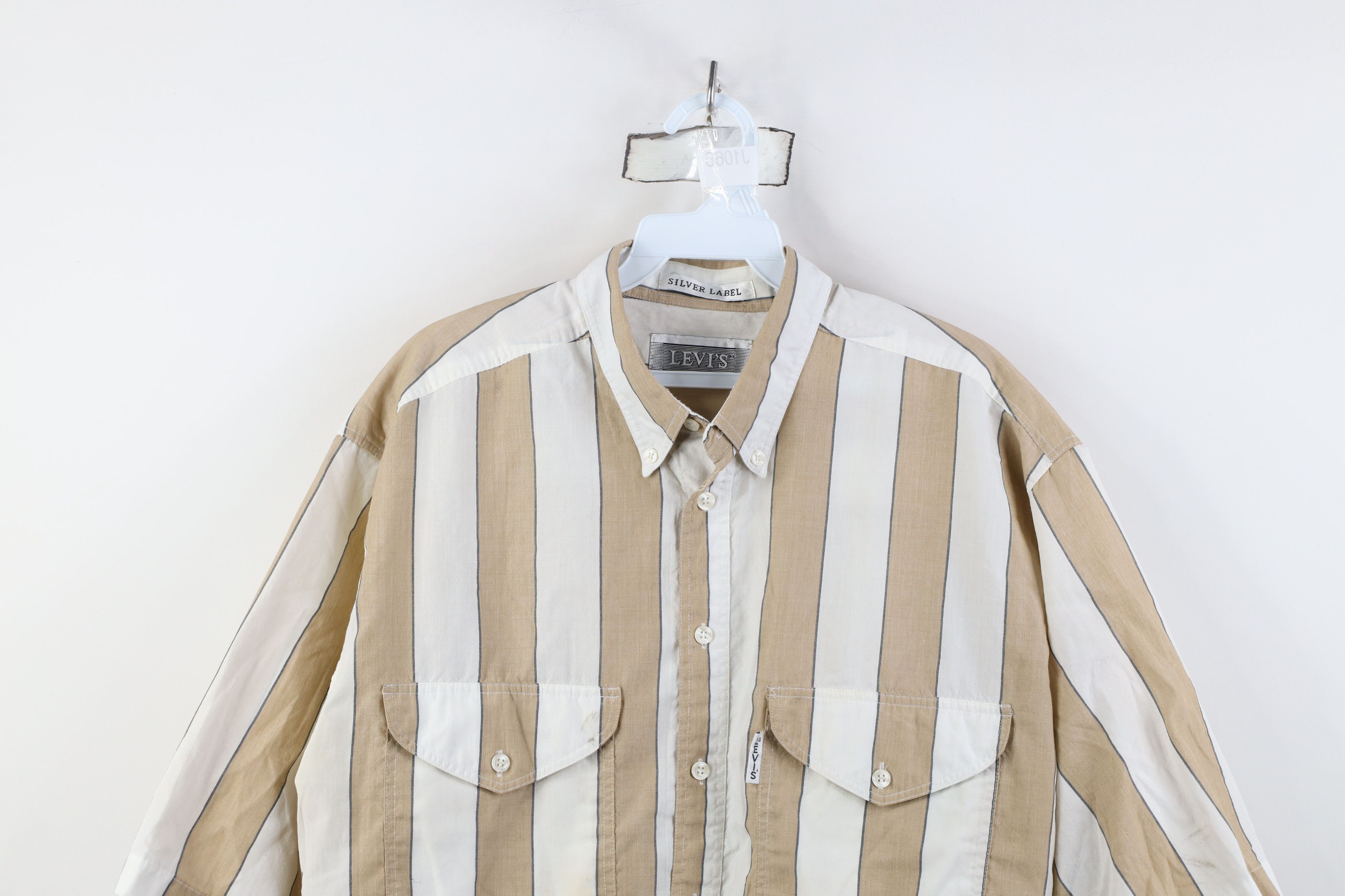 Levi's Vintage 80s Levis Big E Short Sleeve Button Down Shirt Size US L / EU 52-54 / 3 - 2 Thumbnail