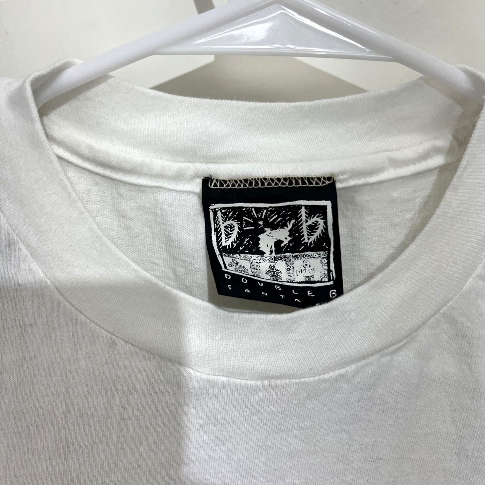 Vintage VINTAGE Double B Santa Fe Panama Canal T Shirt XL Men Logo Geometric 100% Cotton White Crew Neck Short Sleeve 1990s USA Size US XL / EU 56 / 4 - 2 Thumbnail
