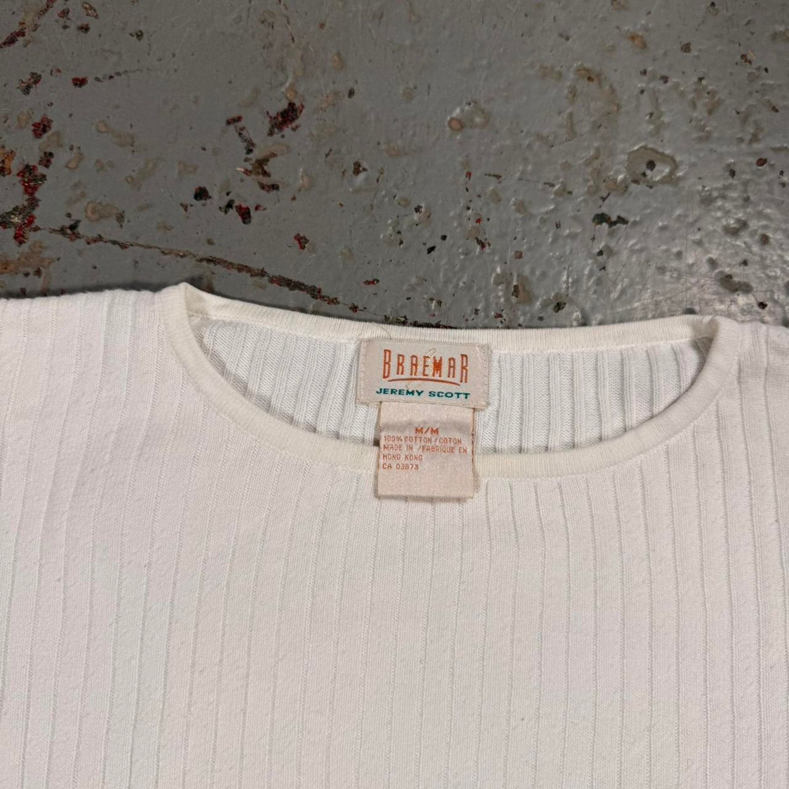 Jeremy Scott White jeremy scott ribbed Knit Sweater Size M / US 6-8 / IT 42-44 - 2 Thumbnail