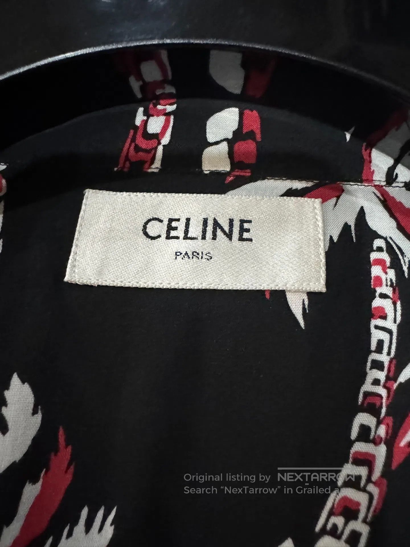 Celine CELINE Palm Tree Men's Short Sleeve Shirt| Size US XXS / EU 40 - 5 Thumbnail