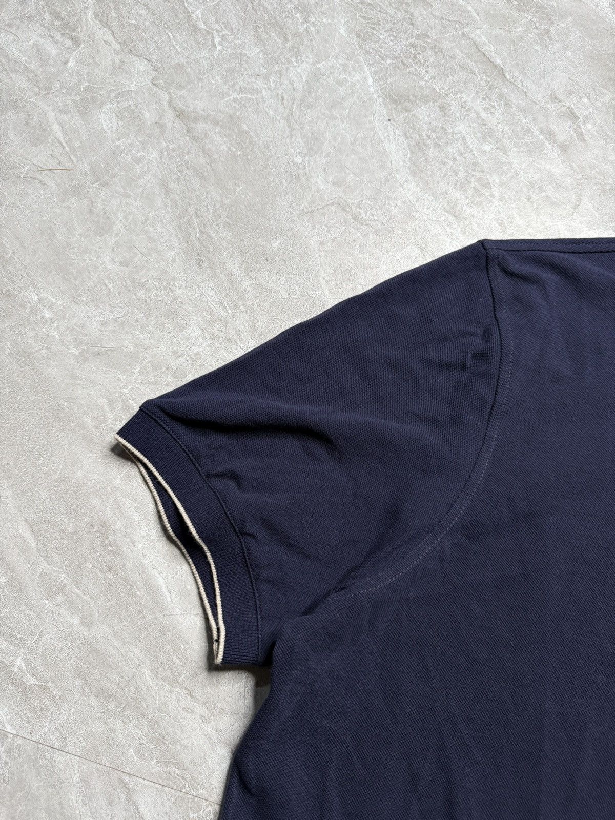 Brunello Cucinelli Brunello Cucinelli Pique Cotton Slimfit Polo Size US L / EU 52-54 / 3 - 3 Thumbnail