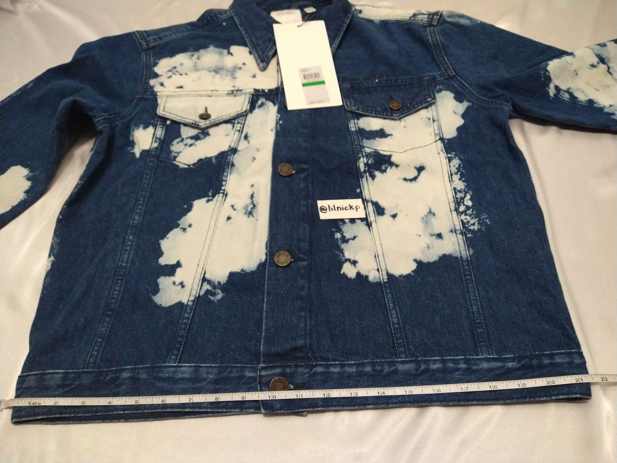 Calvin Klein 205W39NYC EST. 1978 Lunar Ascent Denim Trucker Jacket Size US L / EU 52-54 / 3 - 8 Thumbnail
