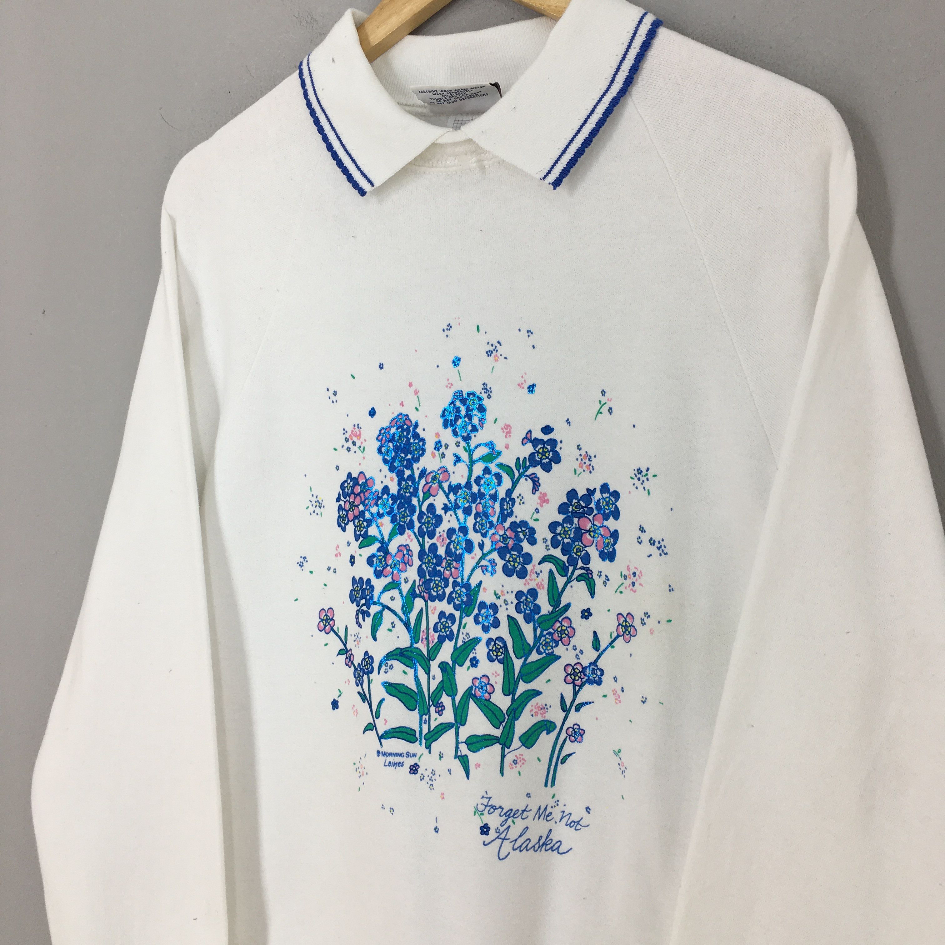 Vintage Vintage 90s Bouquet Flower Alaska Sweatshirt Large Size US L / EU 52-54 / 3 - 3 Thumbnail