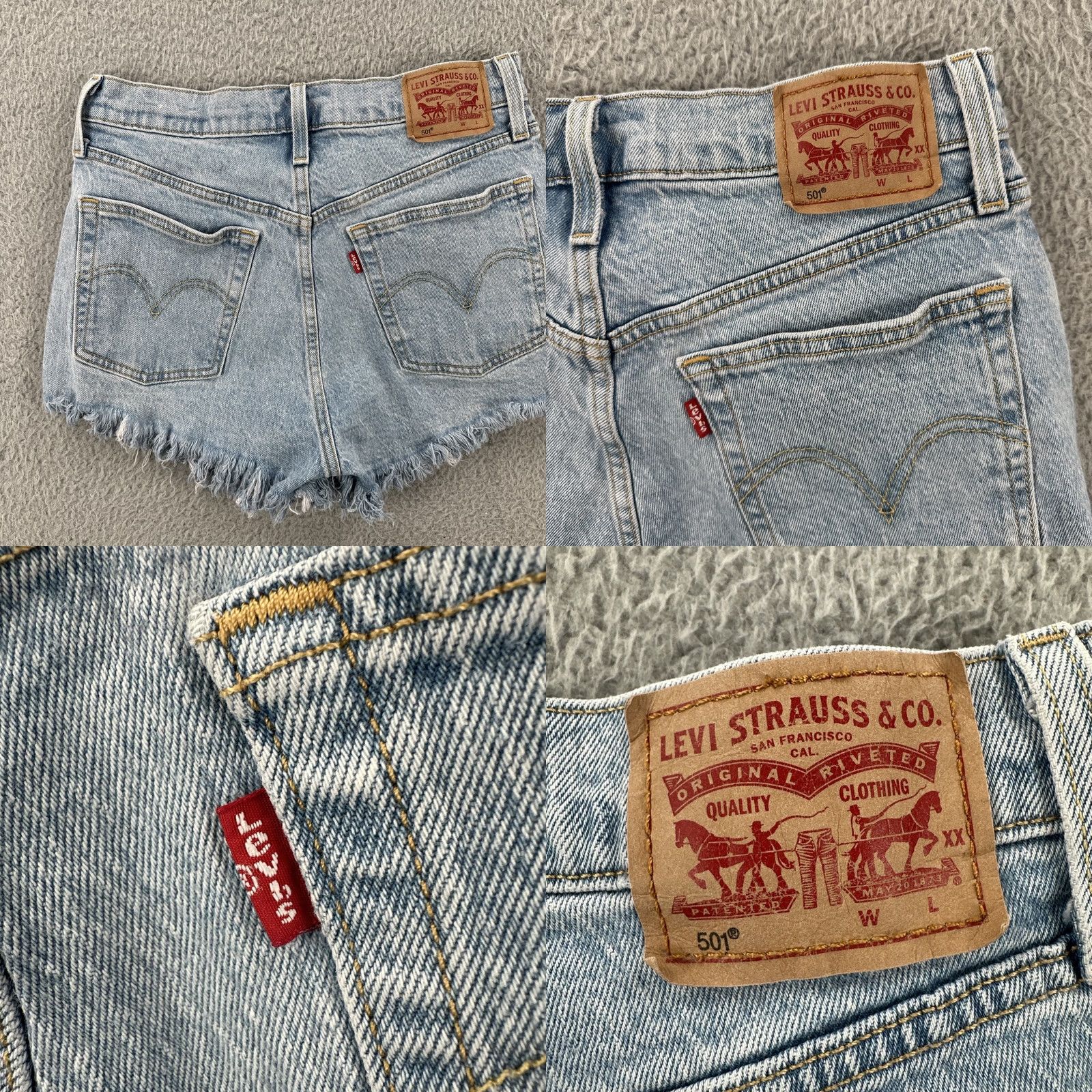Levi's VINTAGE Levi’s 501 XX Women’s Cut-Off Denim Short Blue 26 Summer Jeans Shorts Womens Regular Fit Size 26" / US 2 / IT 38 - 8 Thumbnail