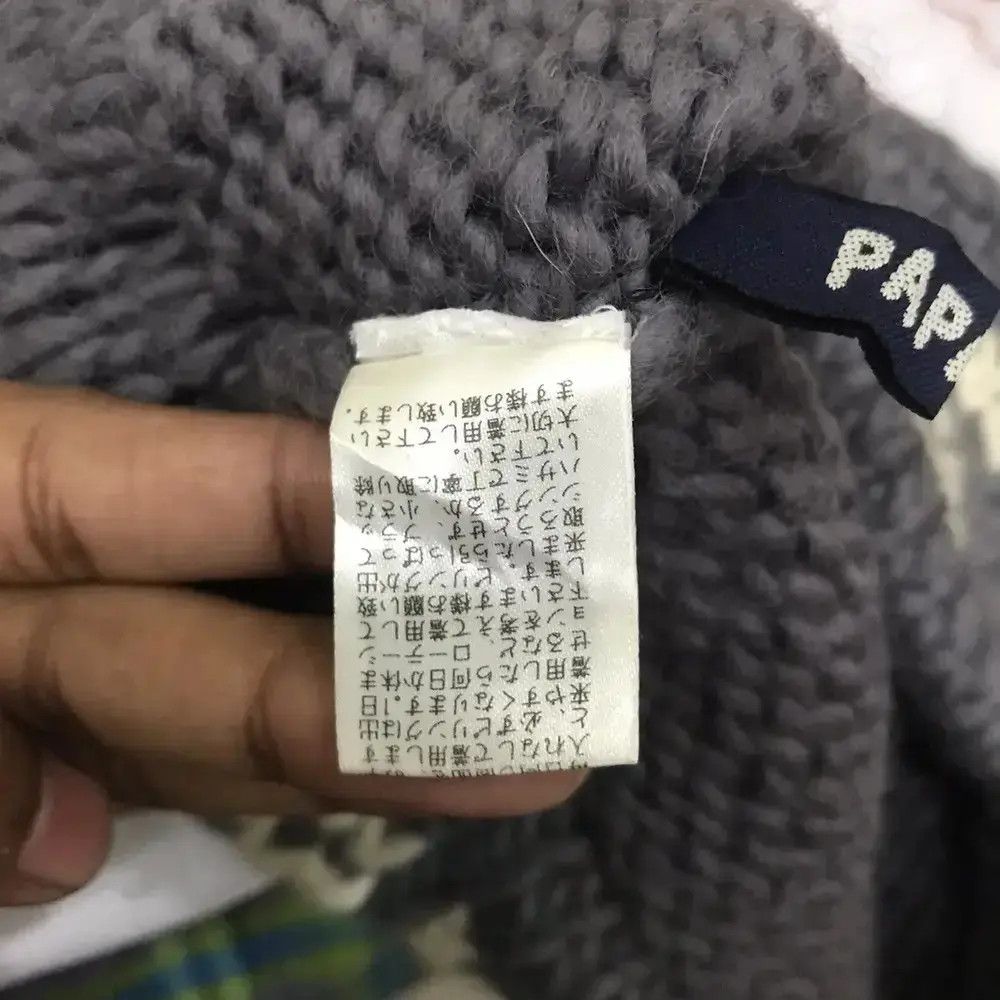 Japanese Brand Papas Spellout Knit Najavo Design Beanie Hat Size ONE SIZE - 7 Thumbnail