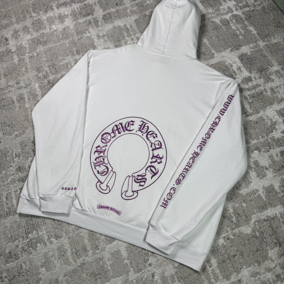 Chrome Hearts Purple glitter online exclusive horseshoe pullover hoodie Size US XXL / EU 58 / 5 - 2 Thumbnail