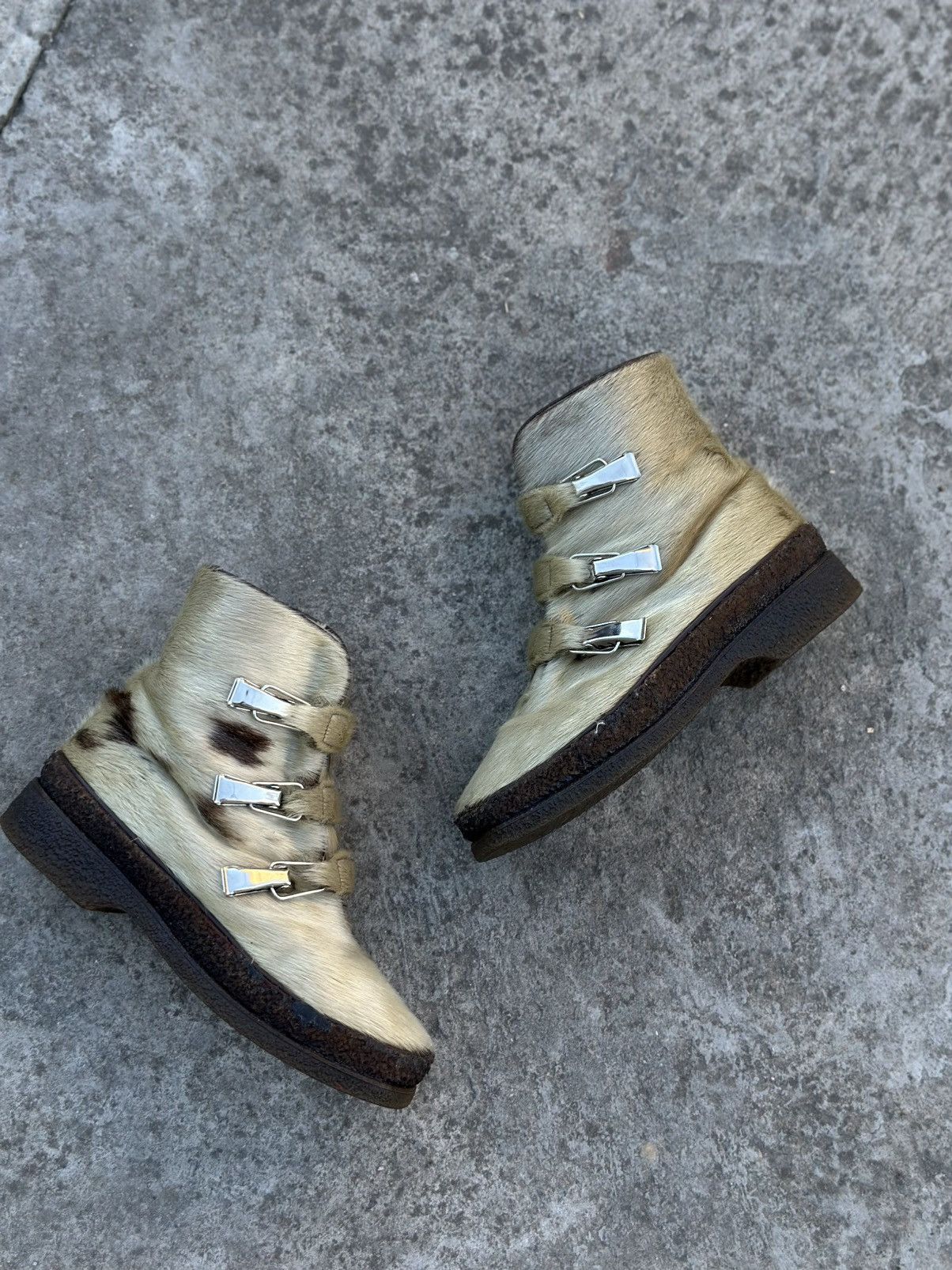 Japanese Brand Vintage Unyts Boots With Fur Custom Hand Made Size US 7 / IT 37 - 1 Thumbnail