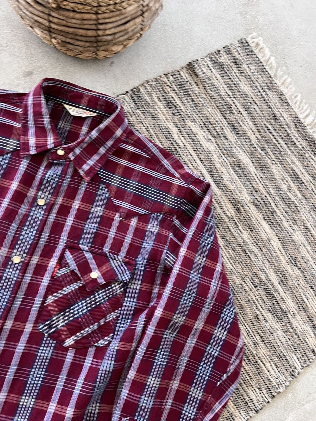 Levi's Vintage Clothing Vintage Levis Red Tab Overshirt Red Plaid Heavy Shirt Size US XL / EU 56 / 4 - 5 Thumbnail