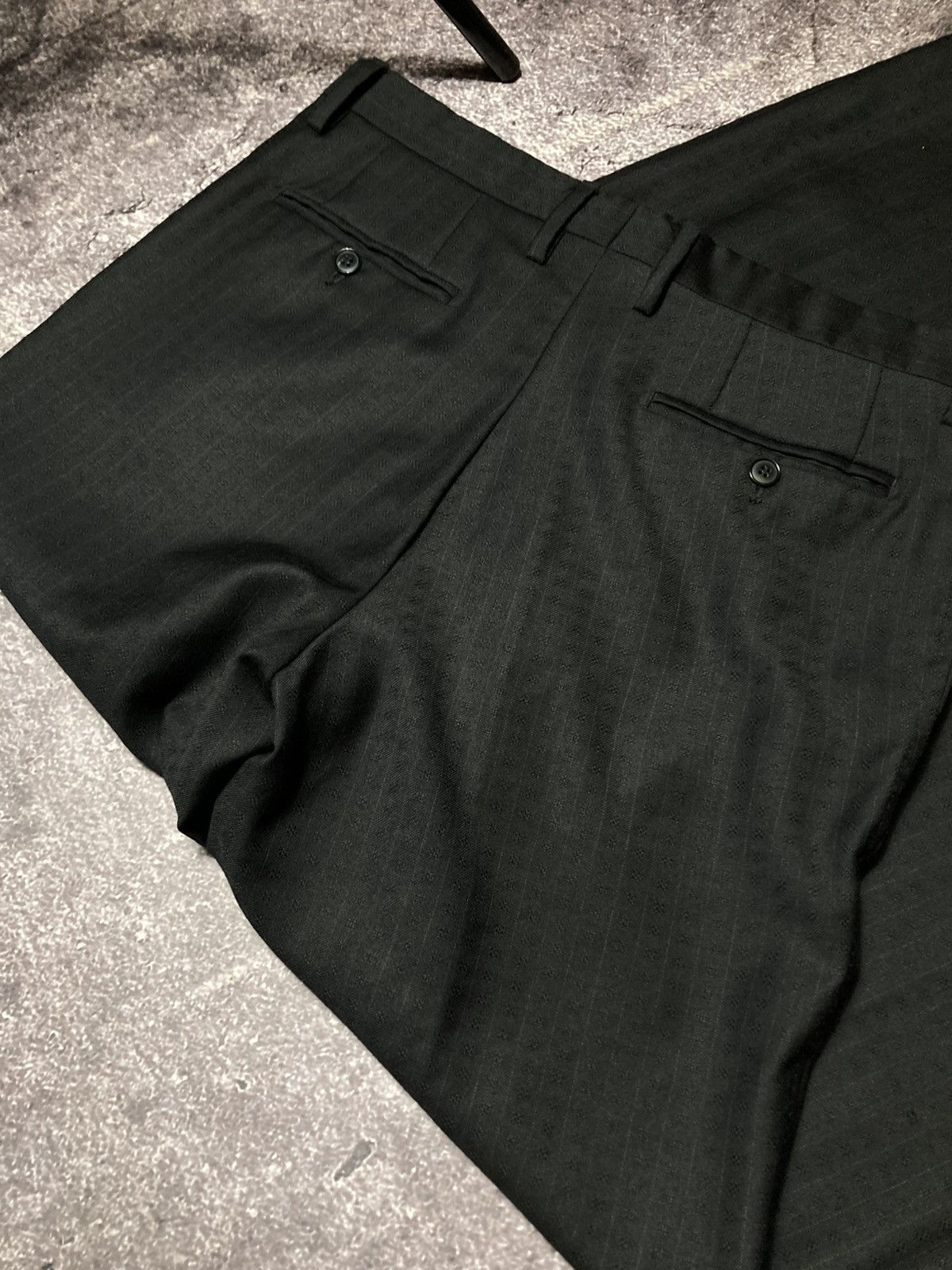Dolce & Gabbana Dolce & Gabbana Vintage Pants Black Wool Jacquard Diamond Size US 32 / EU 48 - 7 Thumbnail