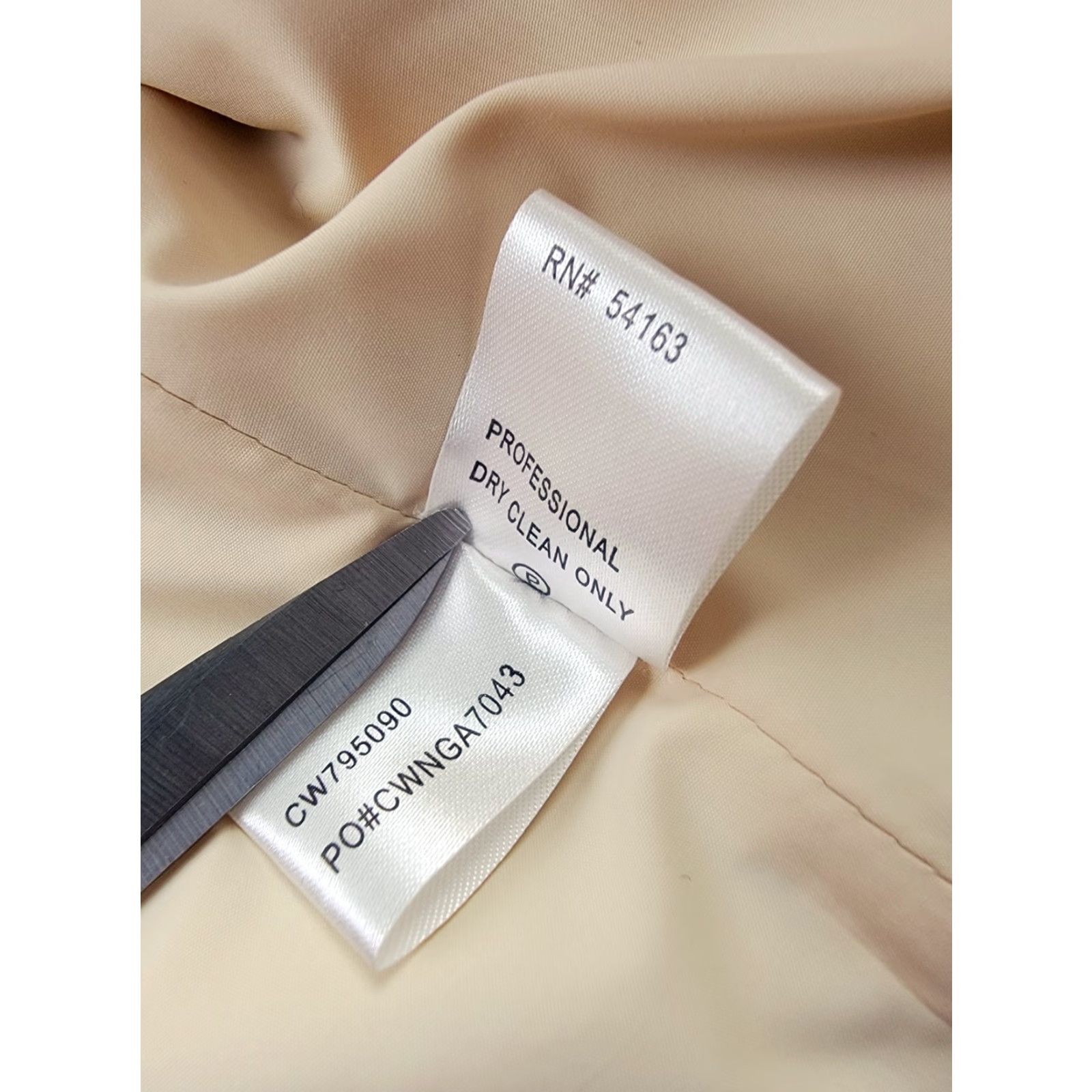 Calvin Klein Calvin Klein Coat Womens Large Tan Faux Suede Pea Coat Classic Pockets Size L / US 10 / IT 46 - 6 Thumbnail