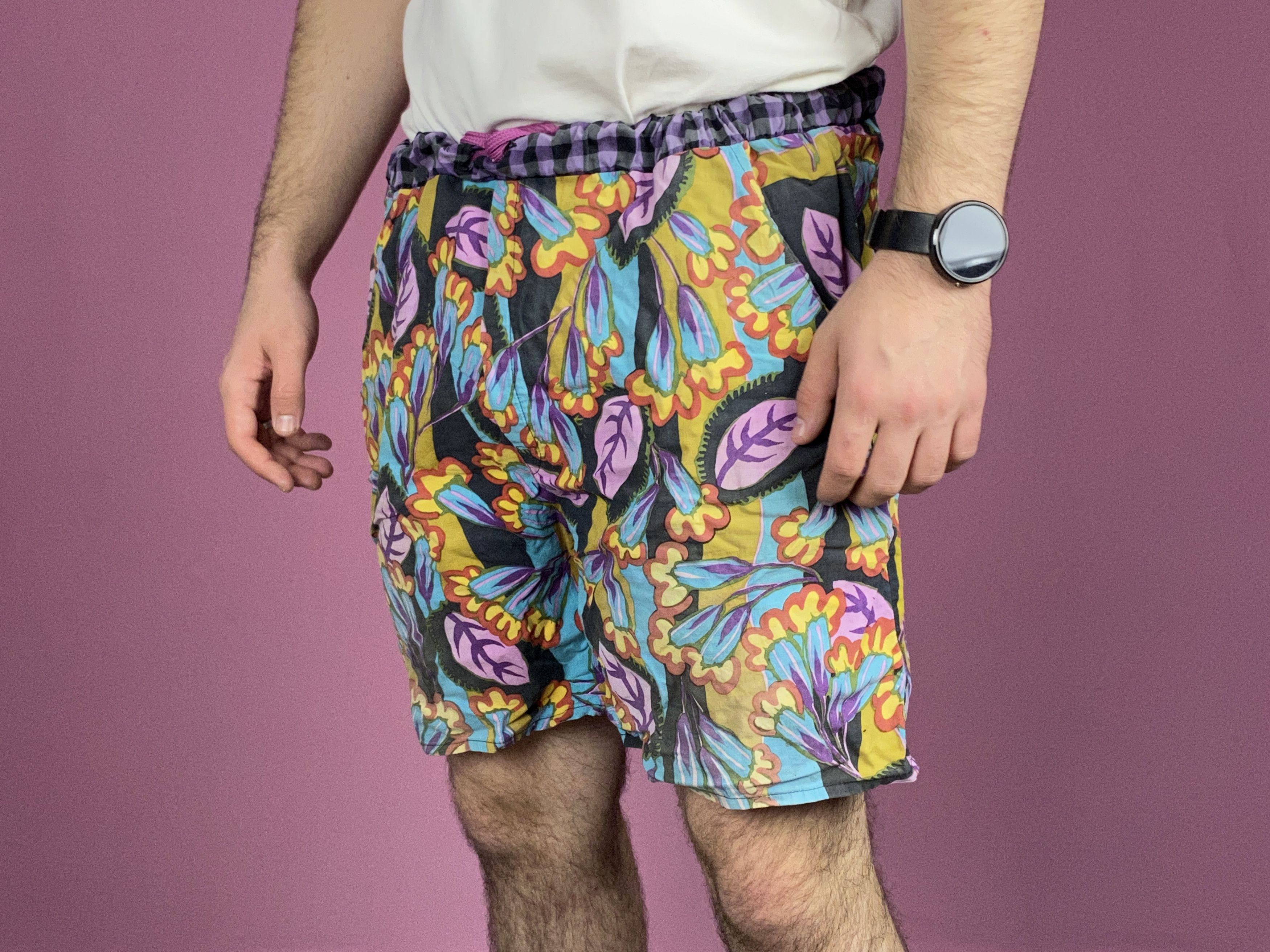 Vintage Red Label Vintage Men's Floral Swim Shorts - L Size US 36 / EU 52 - 2 Thumbnail