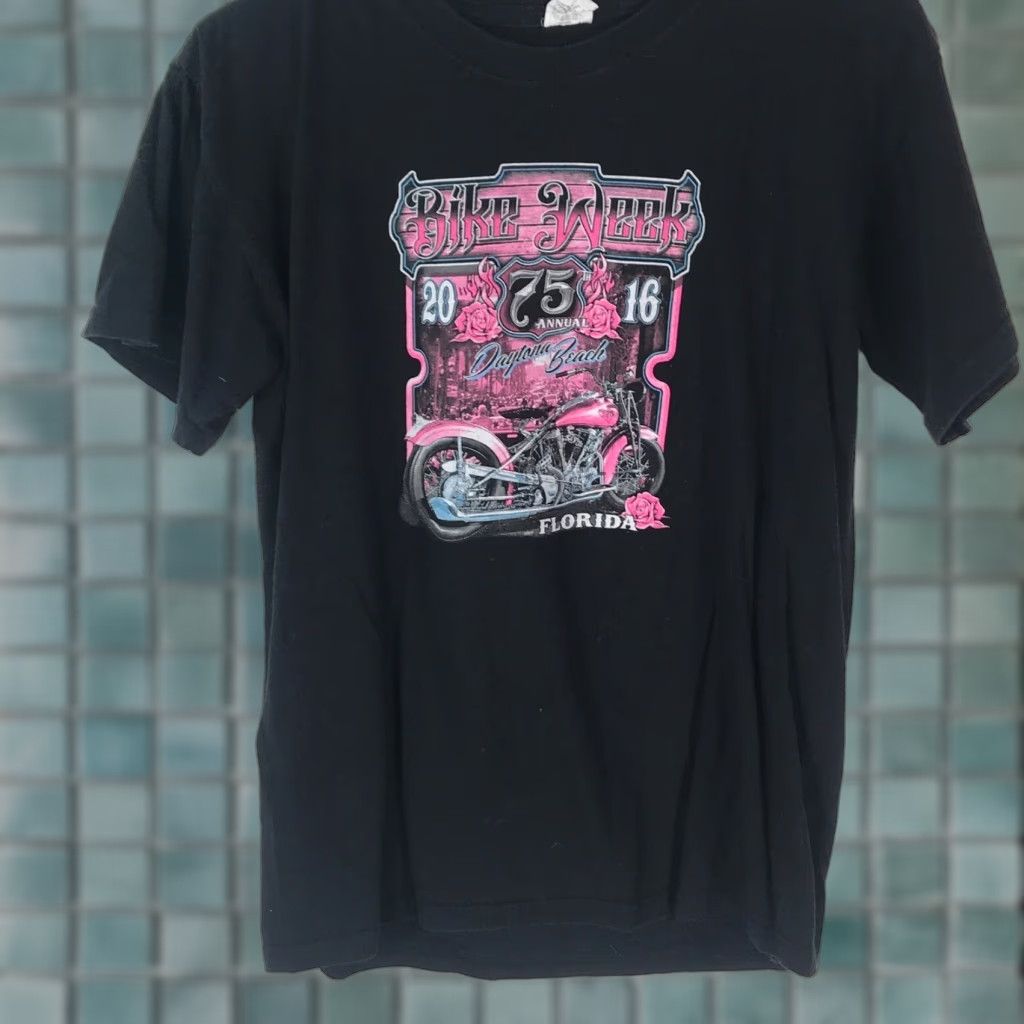 Vintage Keya Mens Bike Week 75 Th Annual Daytona Beach Graphic Black T Shirt Size Small Size US S / EU 44-46 / 1 - 1 Thumbnail