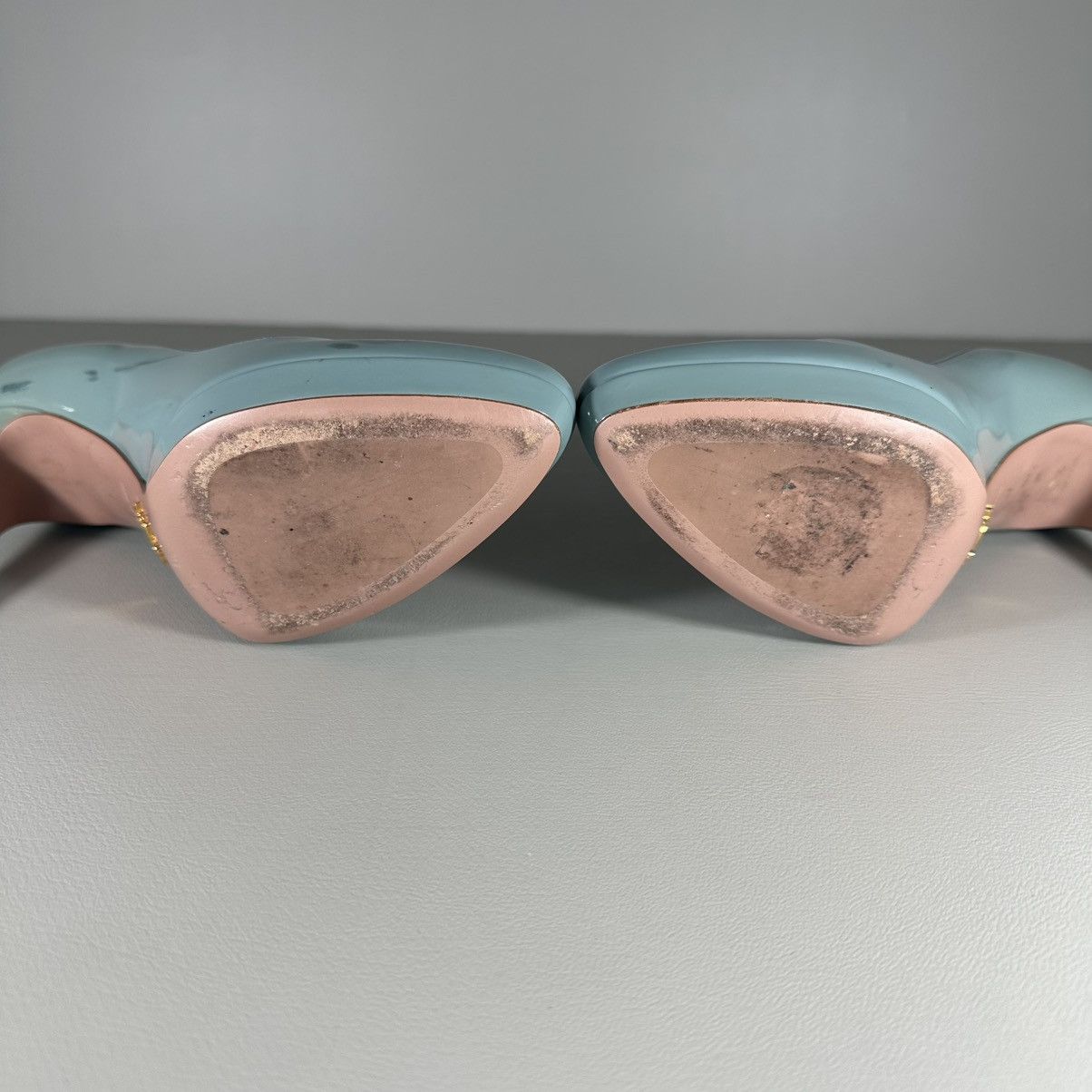Prada PRADA Milano Pastel Blue Patent Leather Pointed Toe Pumps Size US 6 / IT 36 - 9 Thumbnail