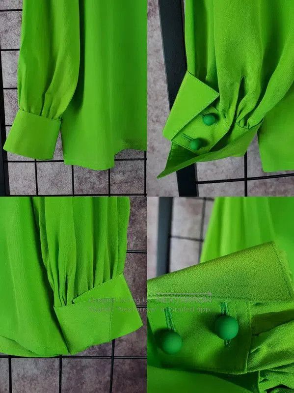 Dior Dior Silk Embroidered Green Long Sleeve Blouse . Size M / US 6-8 / IT 42-44 - 7 Thumbnail