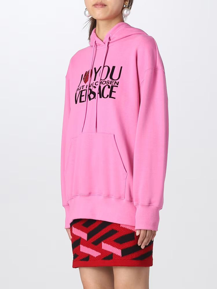 Versace o1y0226 Hoodie in Pink/Black Size S / US 4 / IT 40 - 4 Thumbnail