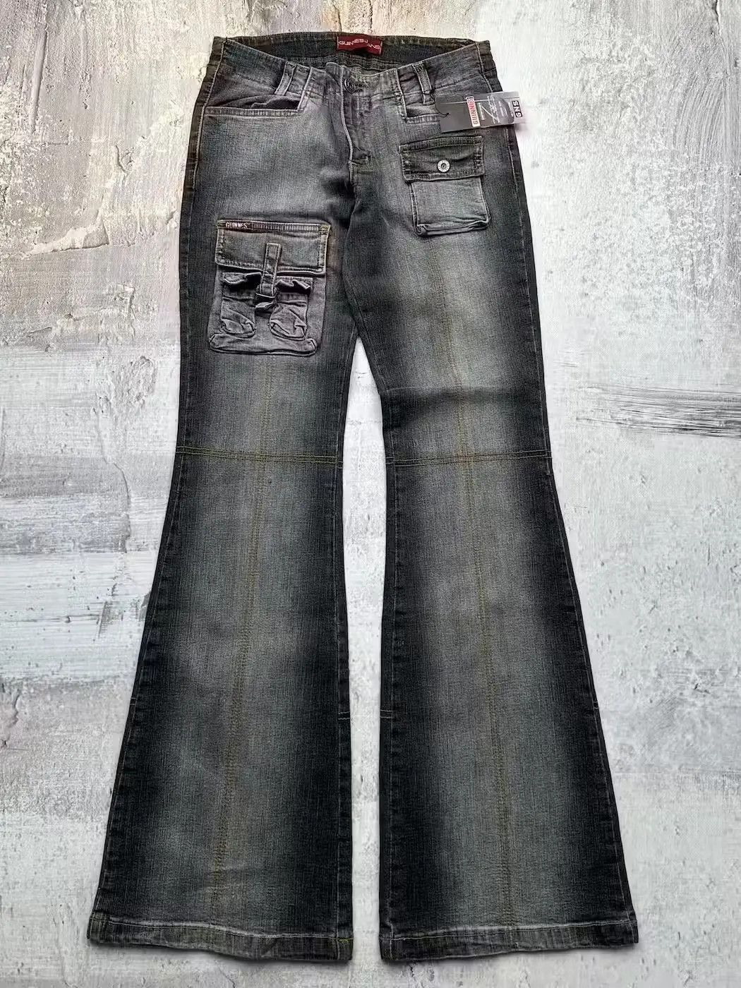 image of Avant Garde Vintage Amazing Faded Flare Jeans in Grey, Women's (Size 30)