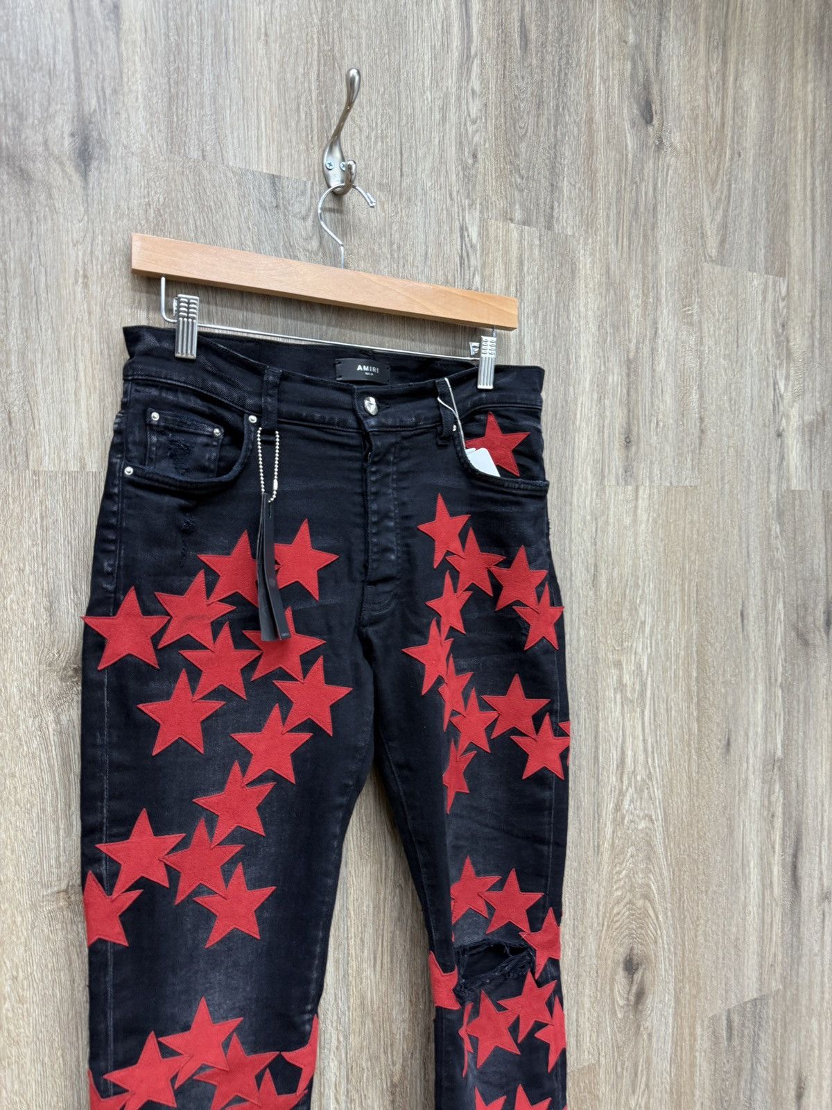Amiri Amiri Chemist Red Star Denim Jeans Size US 31 - 3 Thumbnail