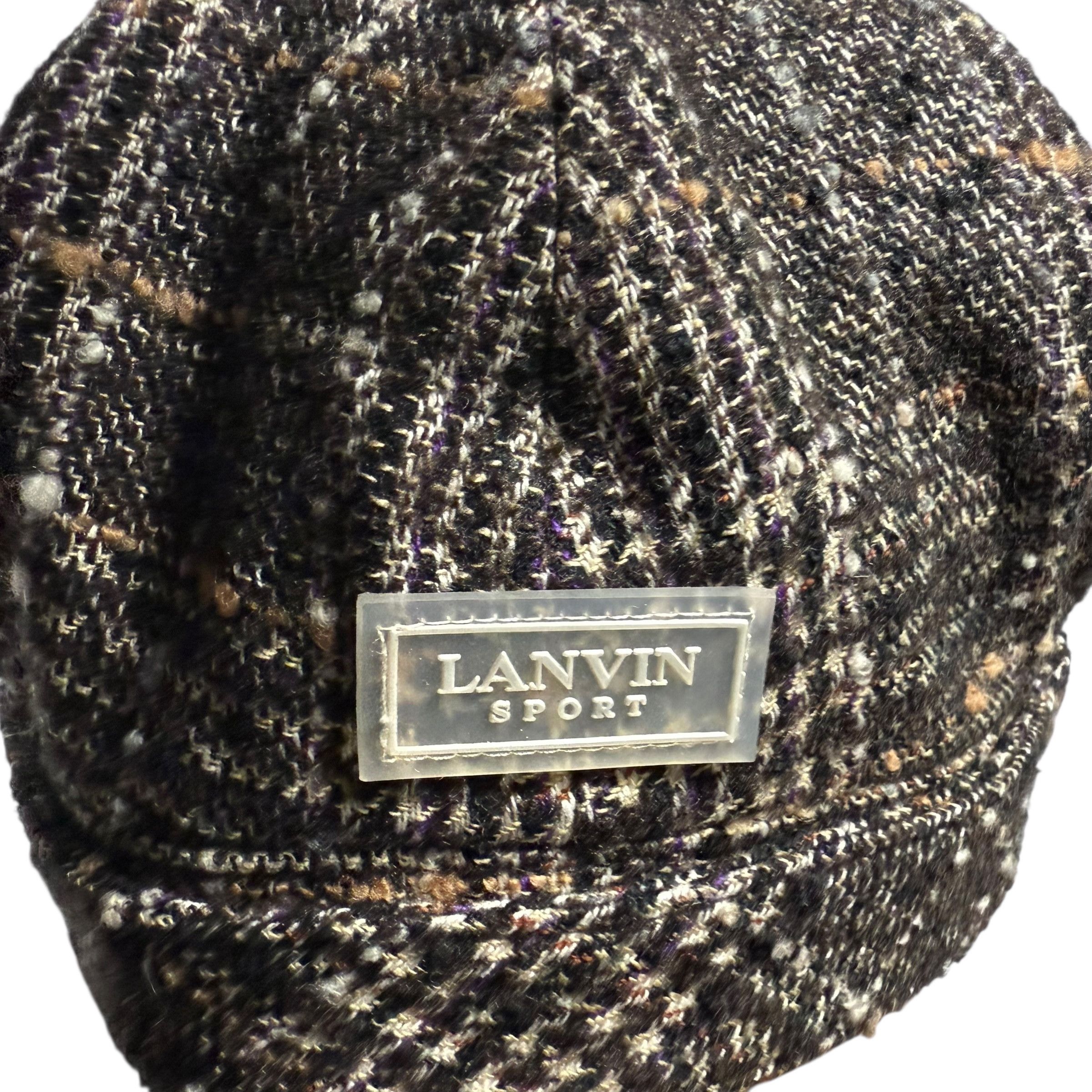 Lanvin 🔥RARE🔥Vintage Lanvin Sport Tweed Plaid Newboys Cap Size ONE SIZE - 7 Thumbnail