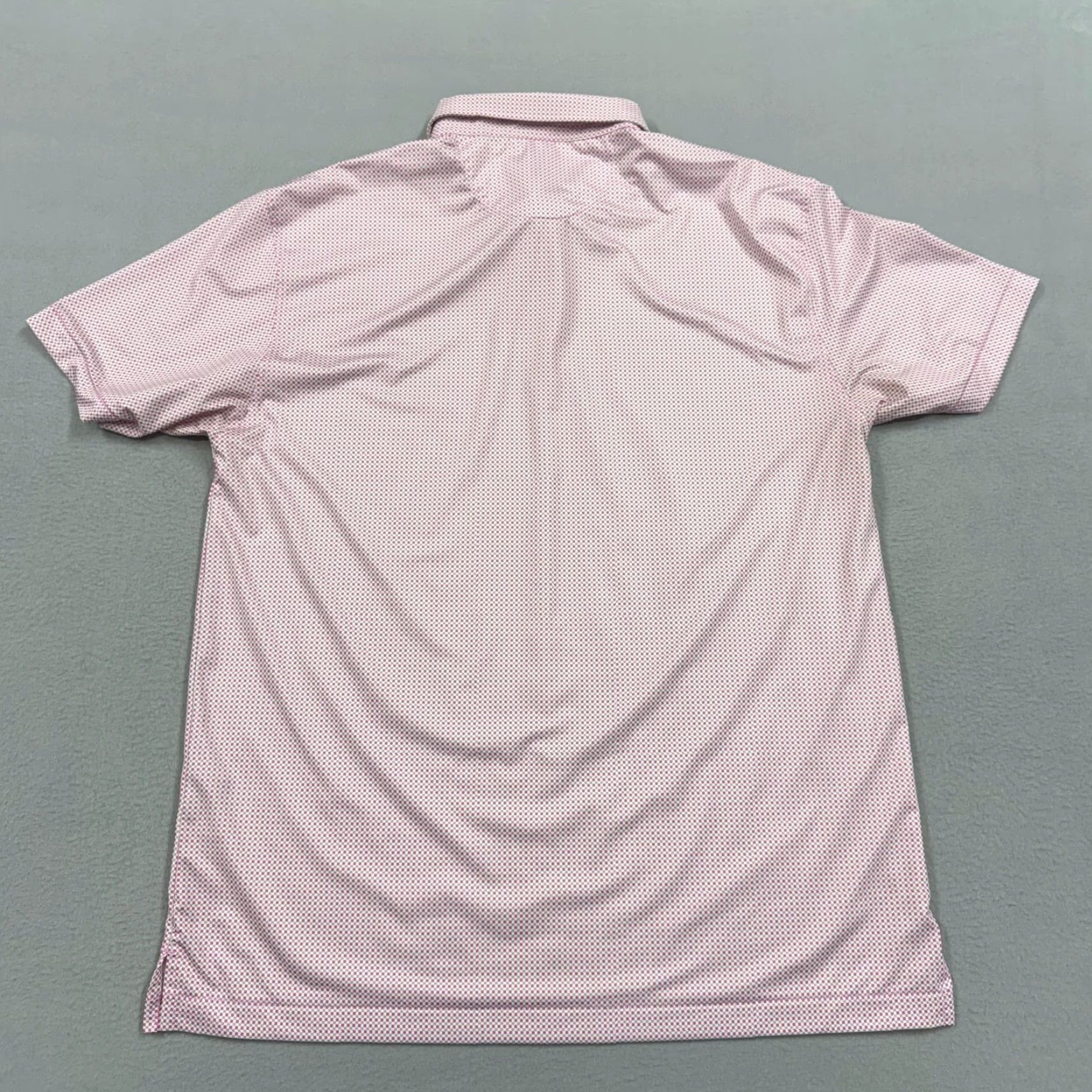 Vintage Horn Legend Polo Shirt Mens M Pink Check Golf Performance Moisture Wicking Short Sleeve Button Front Collared 90s? Size US M / EU 48-50 / 2 - 6 Thumbnail